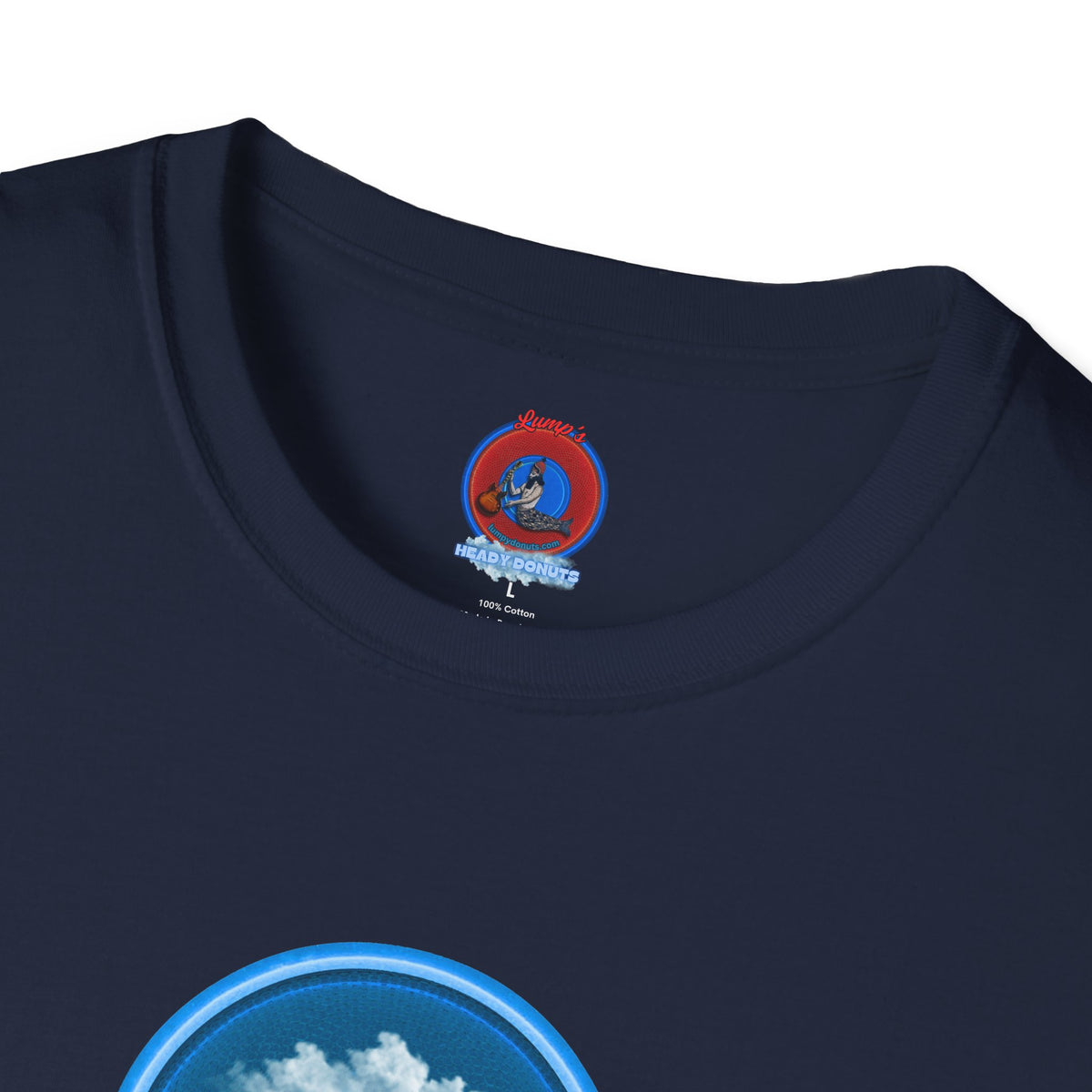 Classic Donut Tee - Unisex Soft-Style - "Got Rhombus?" - series 1.0  - variant 1 - blue/blue donut