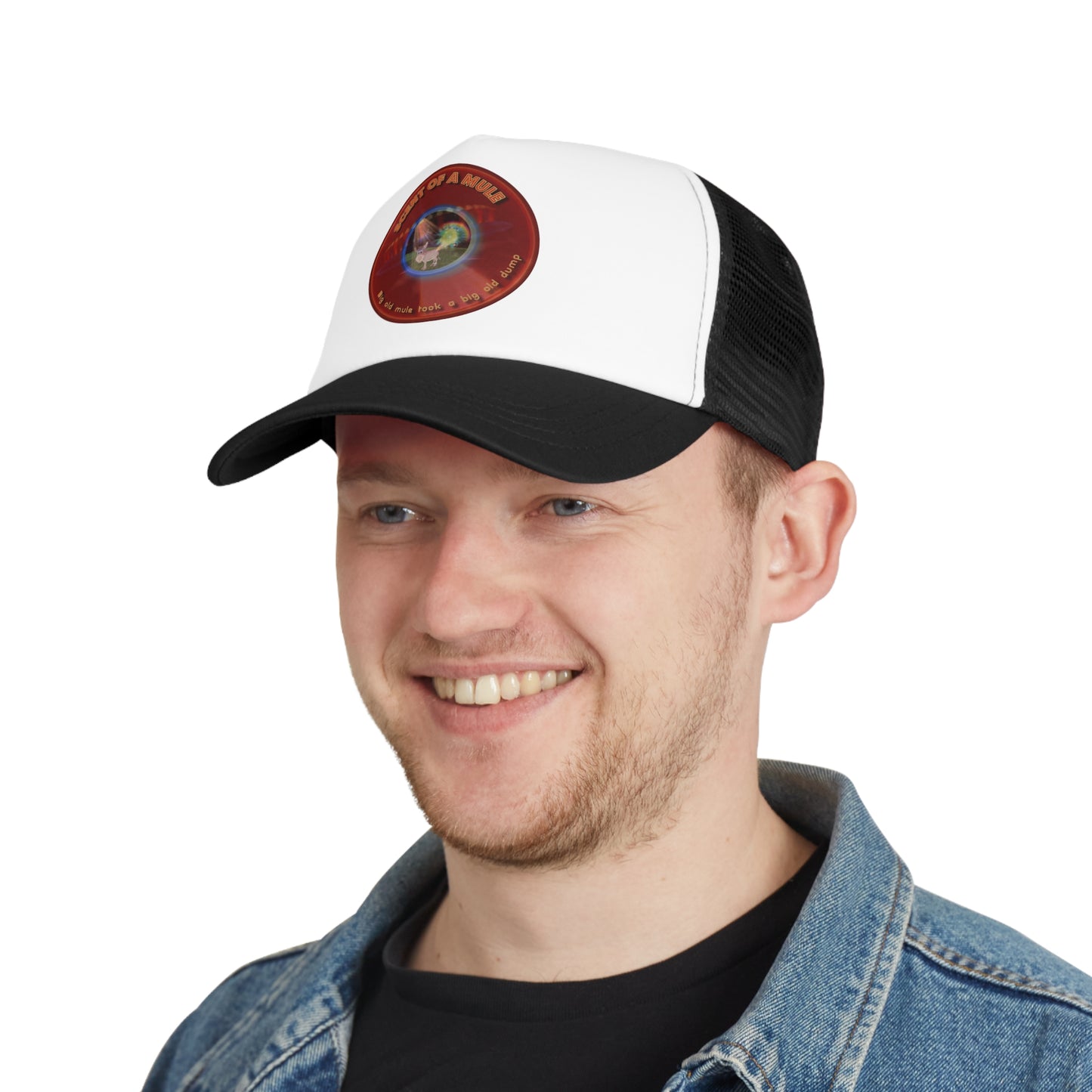 Lumpy Trucker Hat - "Scent of this Donut Hat is no Better" - variant 3 - red donut
