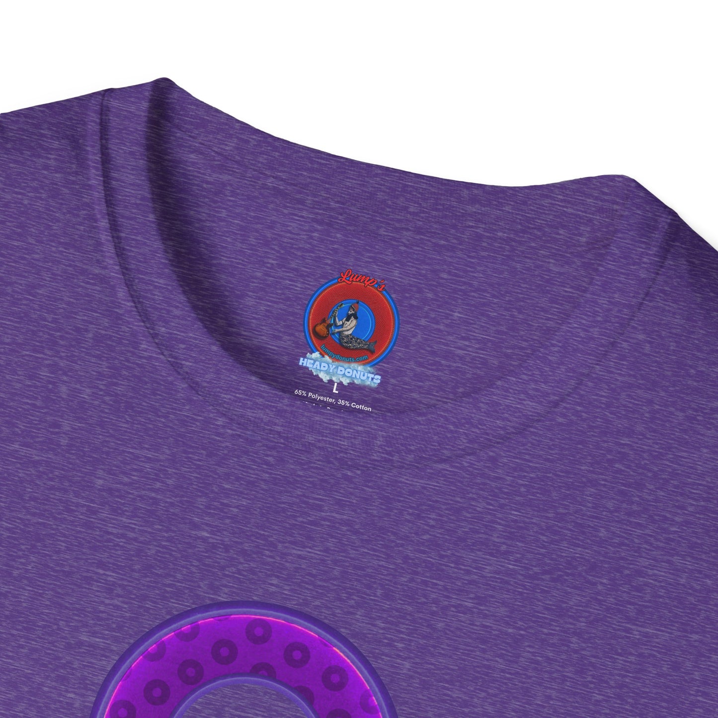 Plain Donuts/Unisex Soft-Style - "Plain Wide Mouthed Paradoxical Donuts" - purple/dark purple donuts