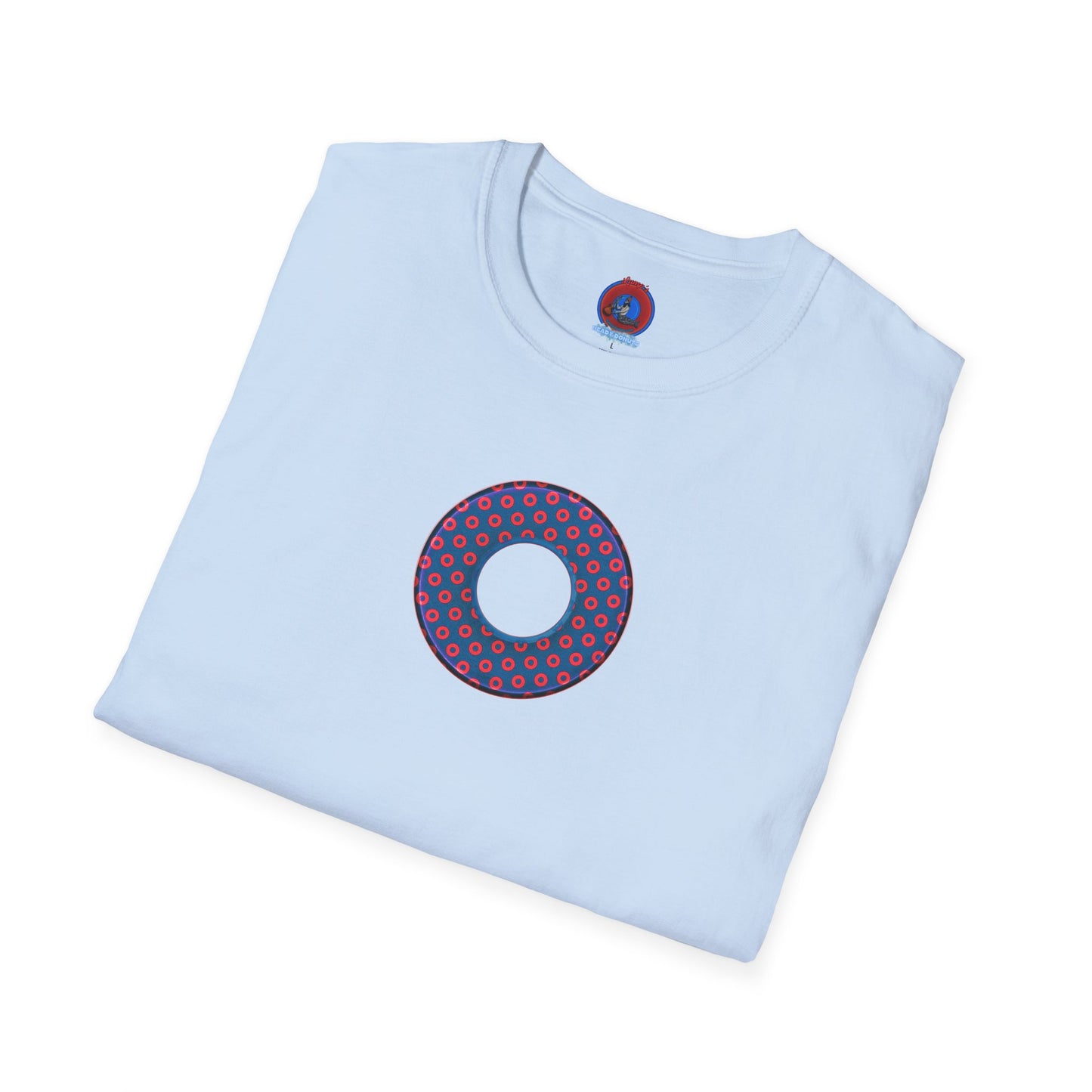 Plain Donuts/Unisex Soft-Style - "Plain Electric Paradoxical Donuts" - dark blue/red donuts