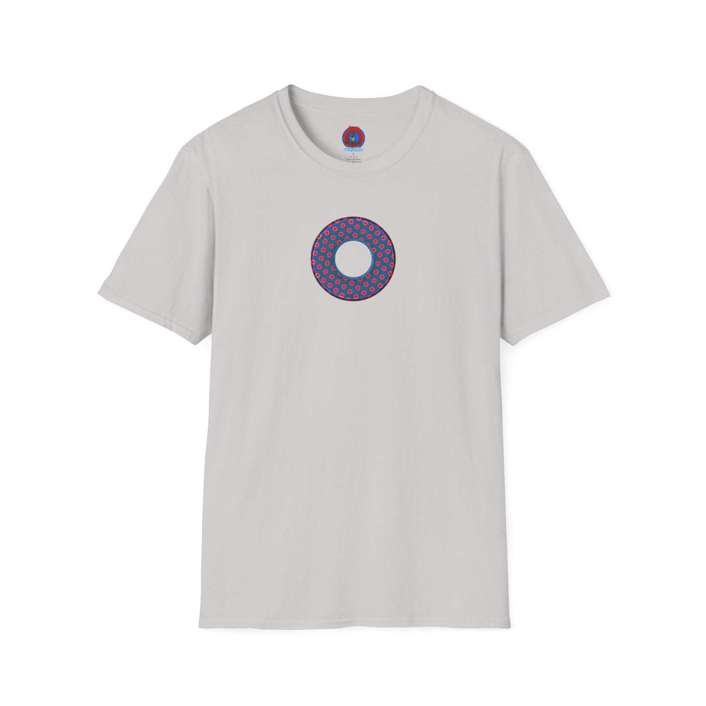 Plain Donuts/Unisex Soft-Style - "Plain Electric Paradoxical Donuts" - dark blue/red donuts