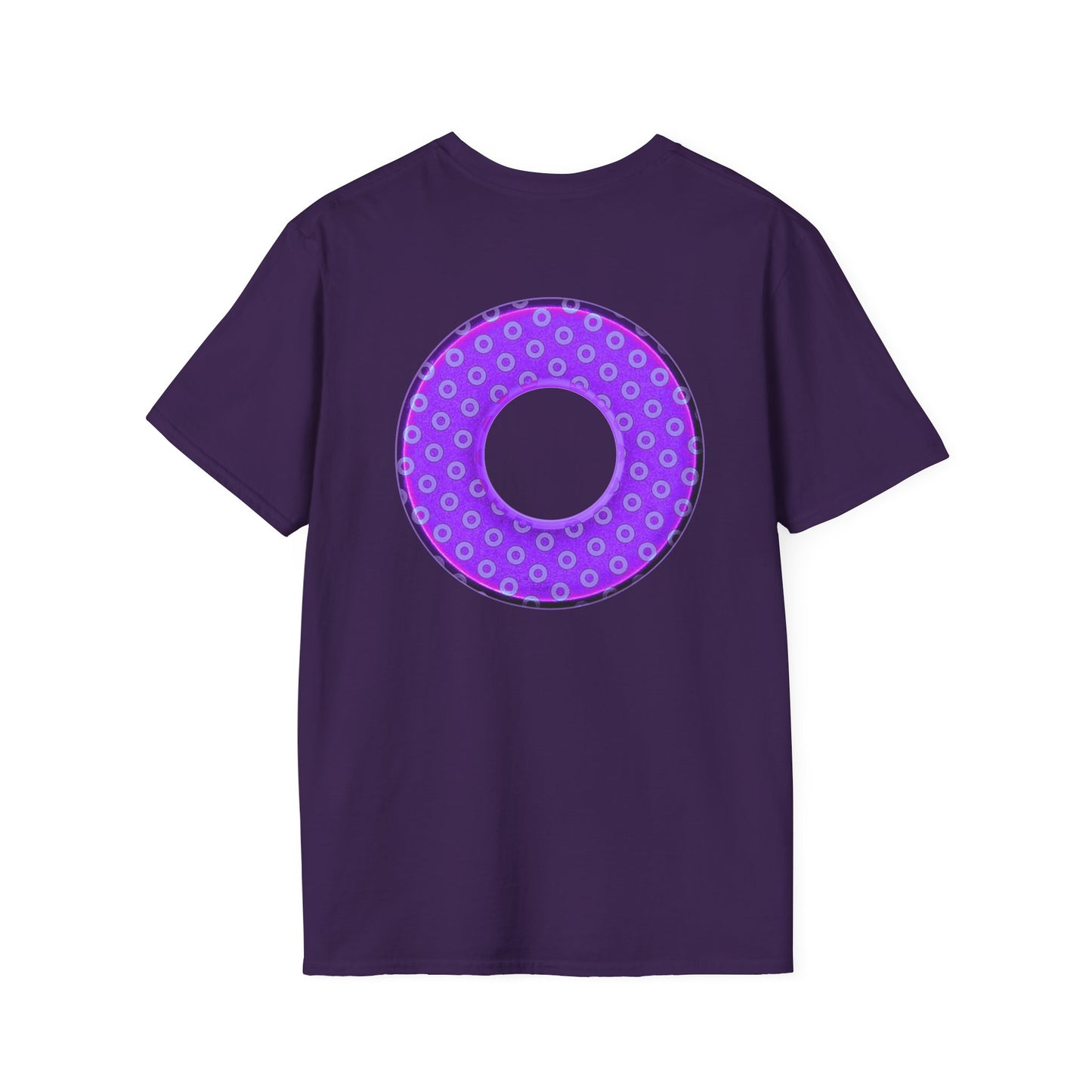 Plain Donuts/Unisex Soft-Style - "Plain Electric Paradoxical Donuts" - bright purple/light purple donuts