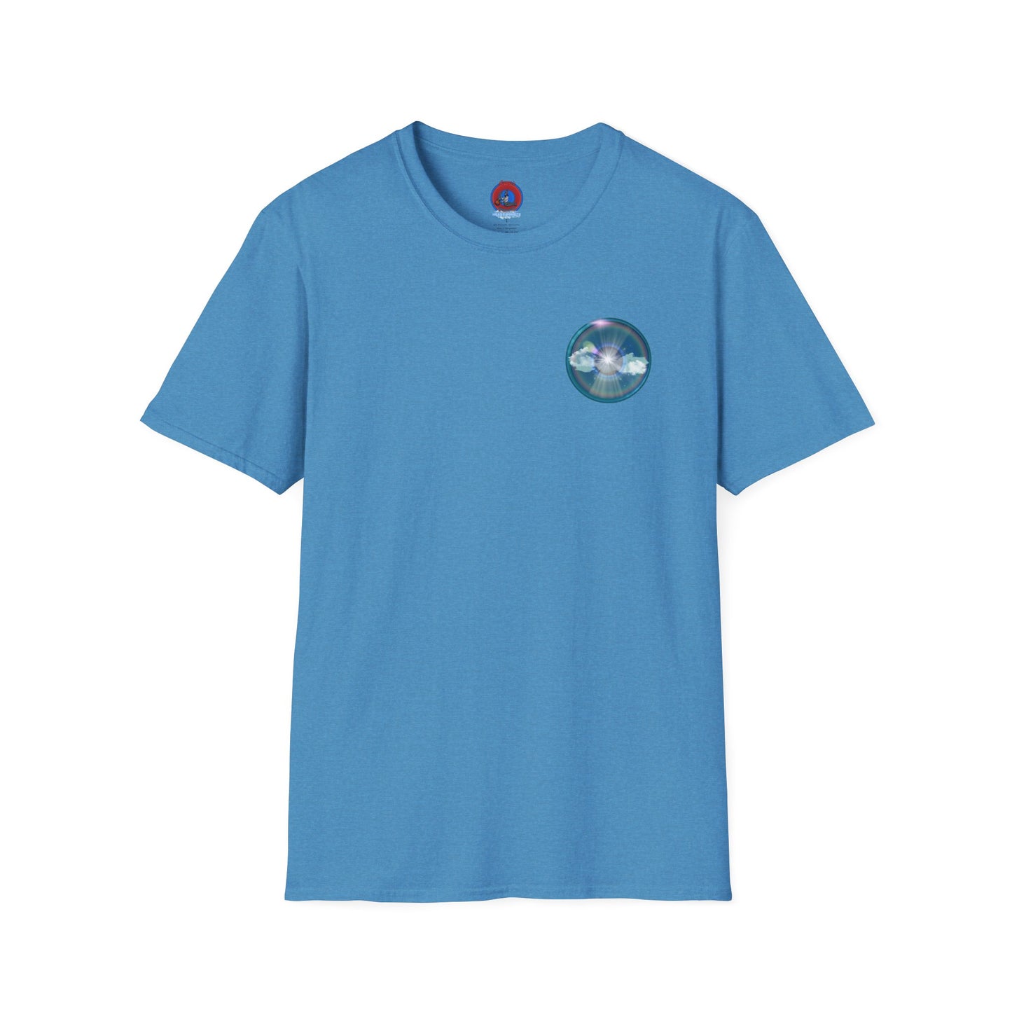 Classic Donut Tee - Unisex Soft-Style - "The Divided Donut" - variant 3 - blue donut [*50% to The Divided Sky Foundation]
