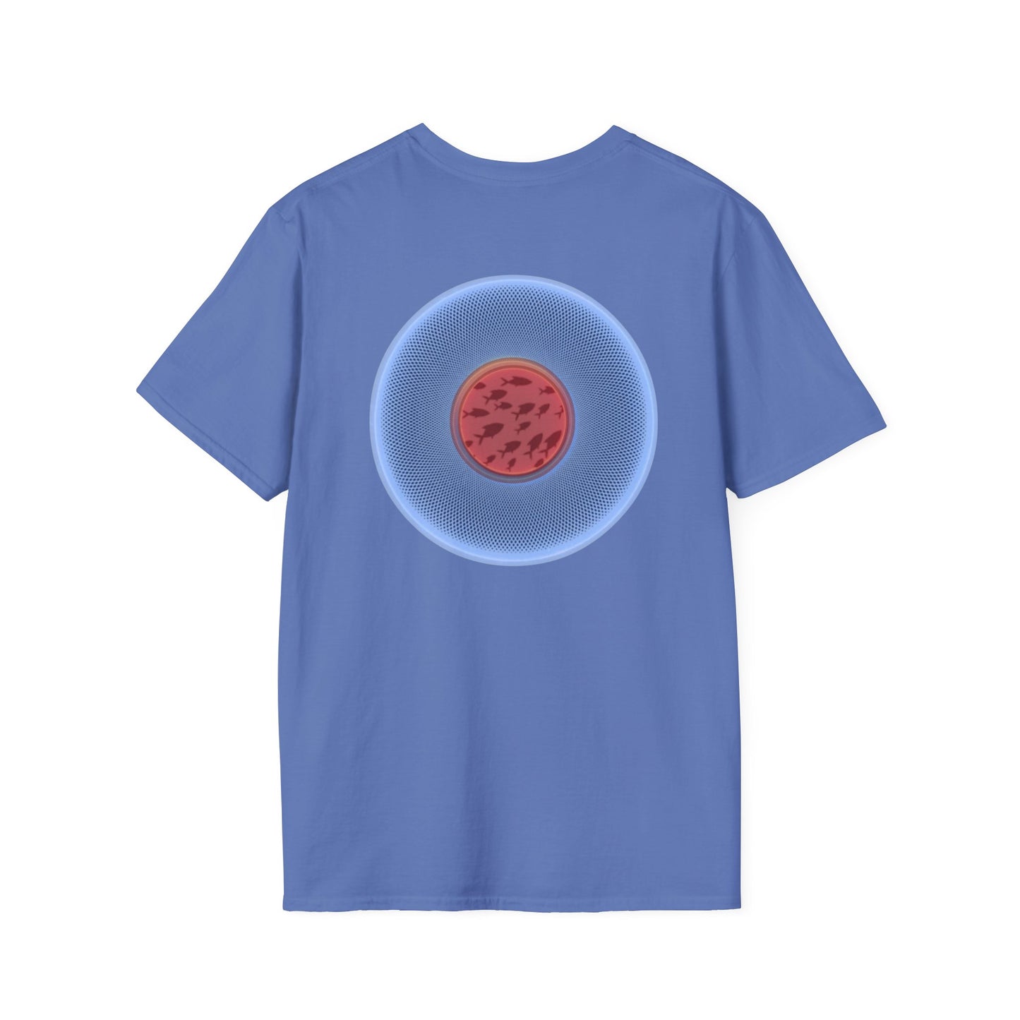 Classic Donut Tee - Unisex Soft-Style - "Swimming By" - variant 2 - blue phatty donut - series 1.0