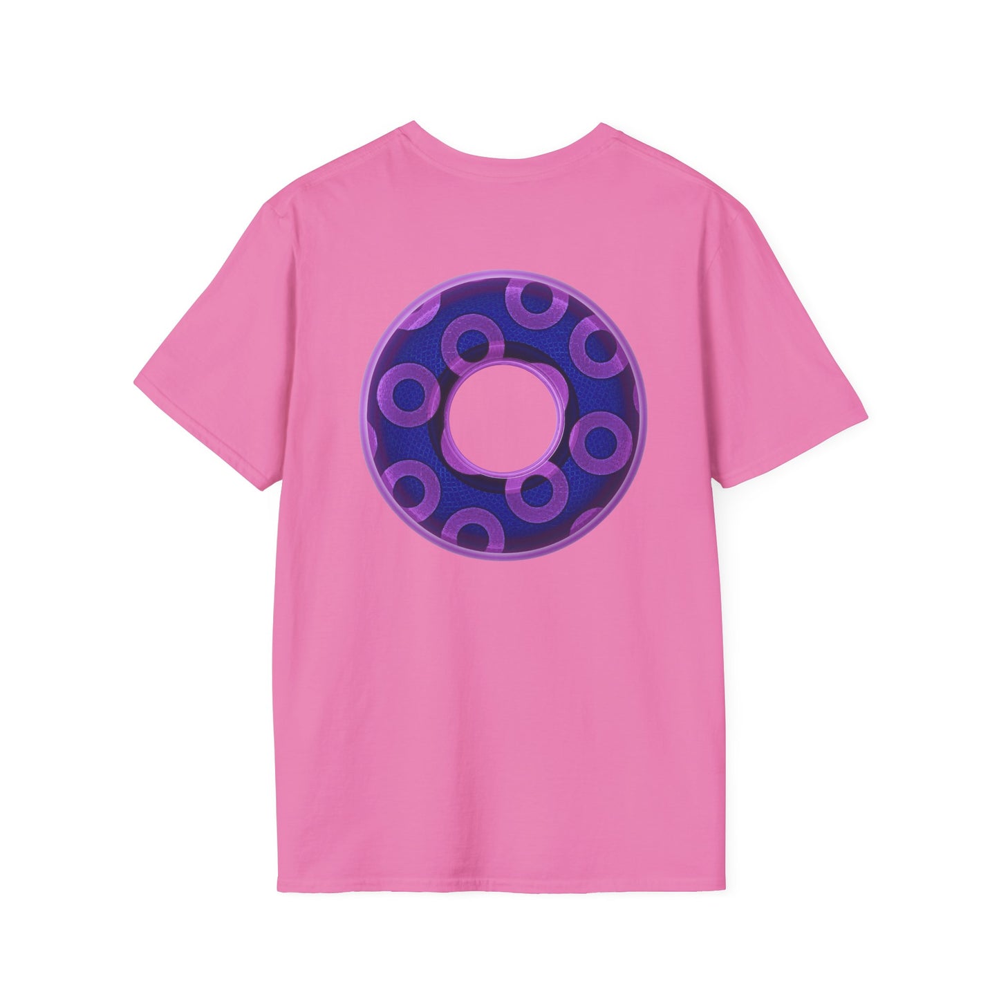 Plain Donuts/Unisex Soft-Style - "Plain Rustic Paradoxical Donuts" - light purple/dark blue donuts