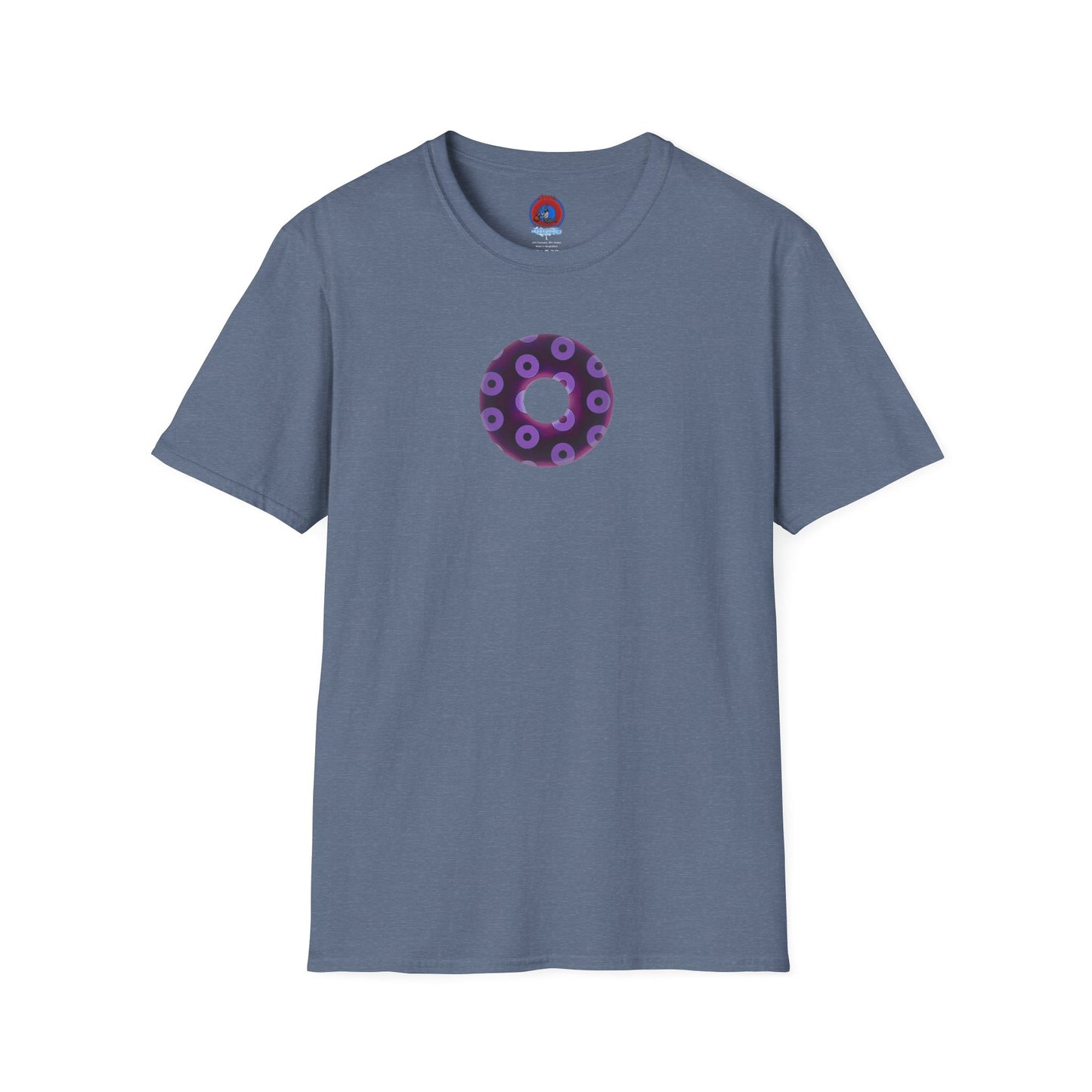 Plain Donuts/Unisex Soft-Style - "Plain Blimpy Paradoxical Donuts" - dark red violet/light purple donuts