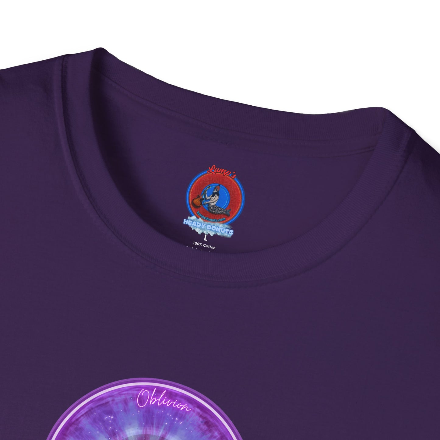Classic Donut Tee - Unisex Soft-Style - "The Oblivious Donut" - purple idonut