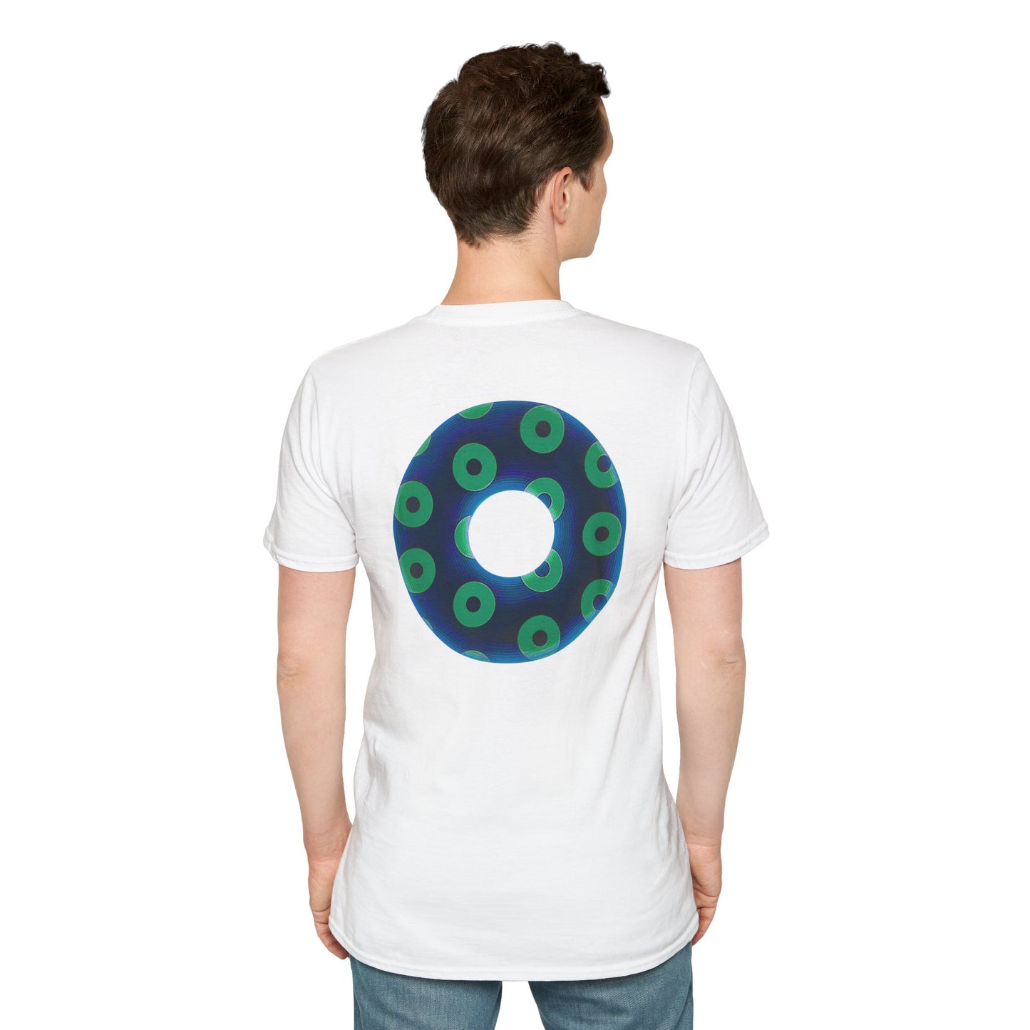Plain Donuts/Unisex Soft-Style - "Plain Blimpy Paradoxical Donuts" - dark blue/jade green donuts