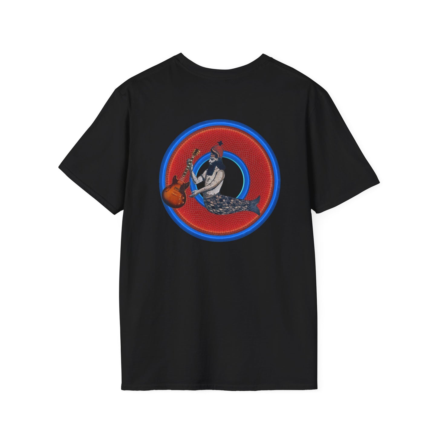 Classic Donut Tee - Unisex Soft-Style - "Doggone Dagon Donut - the Original Fish Head" - series 1.0  - red/blue donut