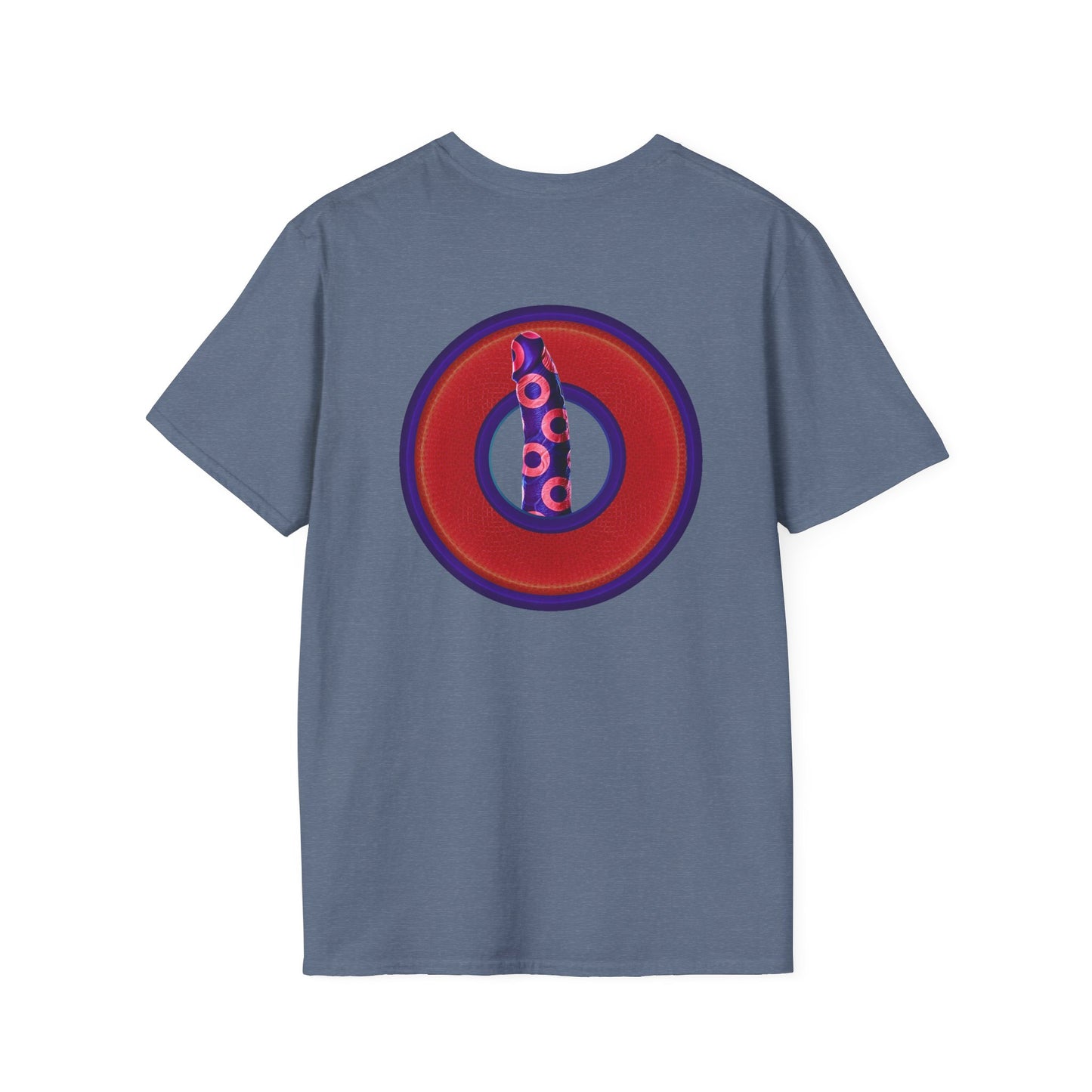 Classic Donut Tee - Unisex Soft-Style - "Sir Richard's Phamous Donut" - series 1.0  - variant 2 - red/blue paradox donut
