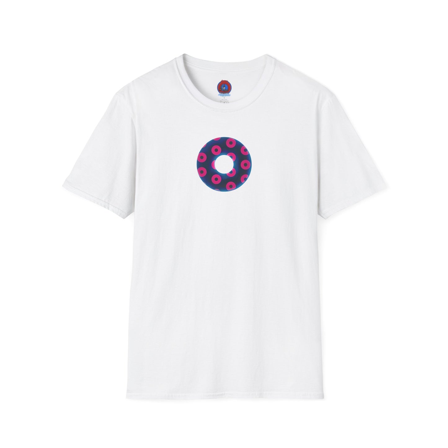 Plain Donuts/Unisex Soft-Style - "Plain Blimpy Paradoxical Donuts" - dark blue/hot pink donuts