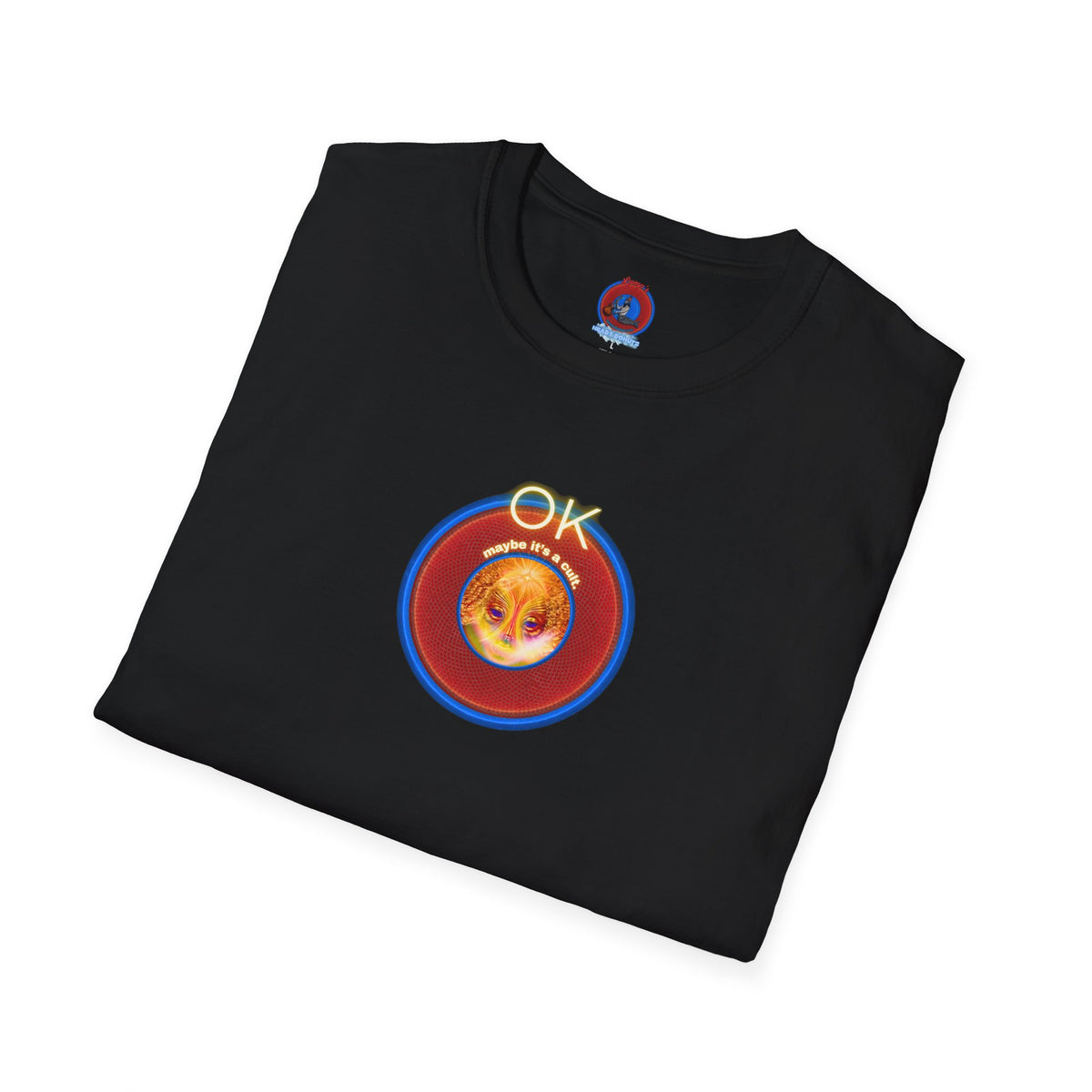 Classic Donut Tee - Unisex Soft-Style - "Donuts: Conjurers of Awesome" - series 1.0  - variant 3 - w/"okay" - red donut