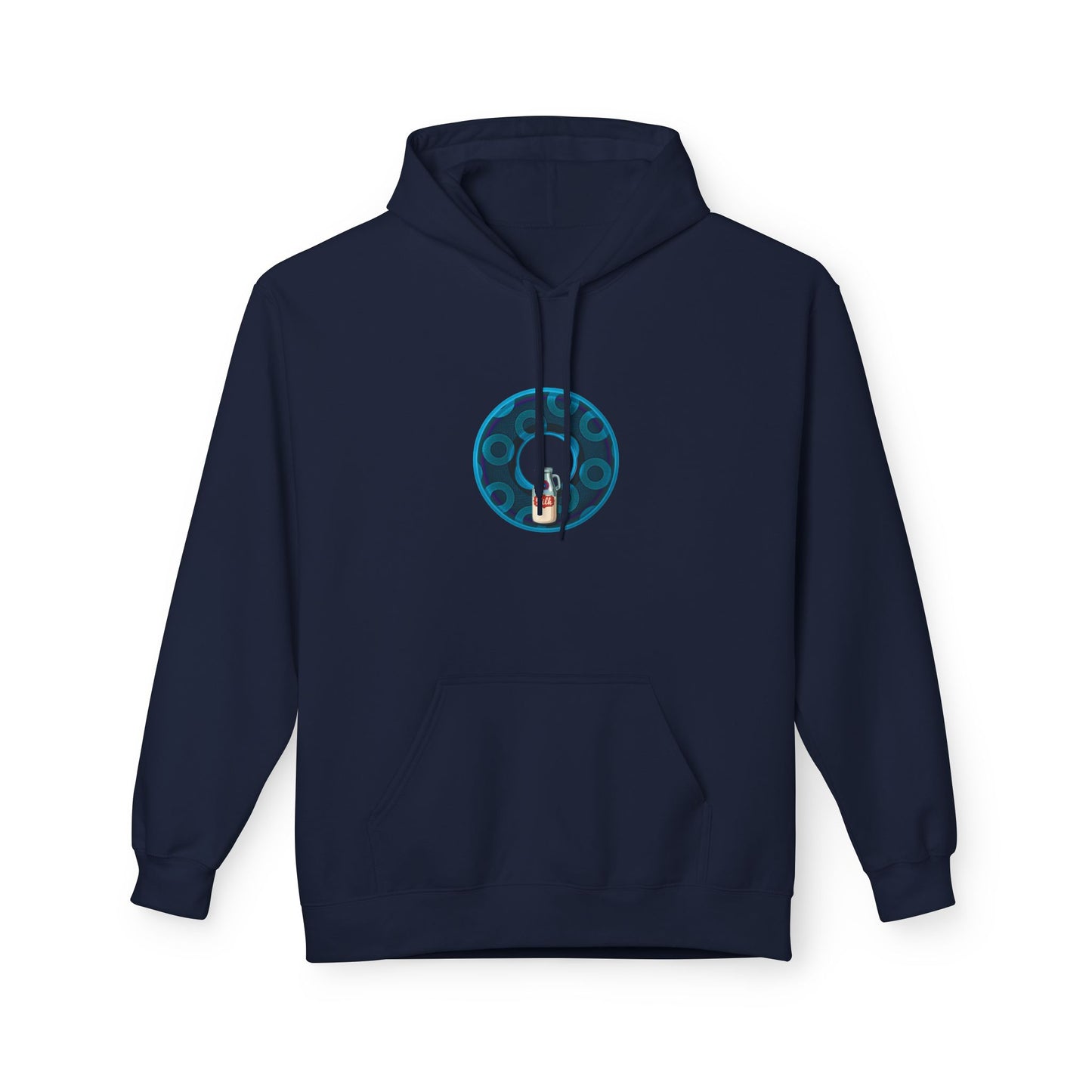 Fleece Harry Hoodies [Midweight Soft-style] - "Wooked Cream Dairy - YEMSG Donut" - blue/blue rustic paradox donut - variant 7