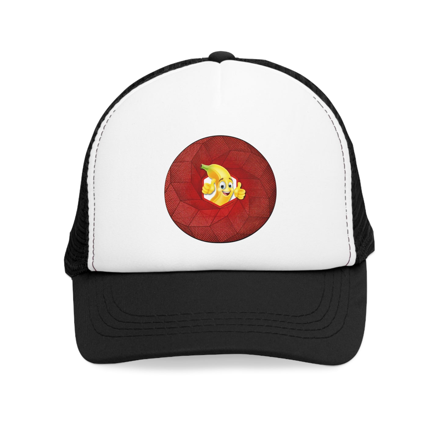 Lumpy Trucker Hat - "The Day that You Arrive" - variant 5 - red [cubed] donut