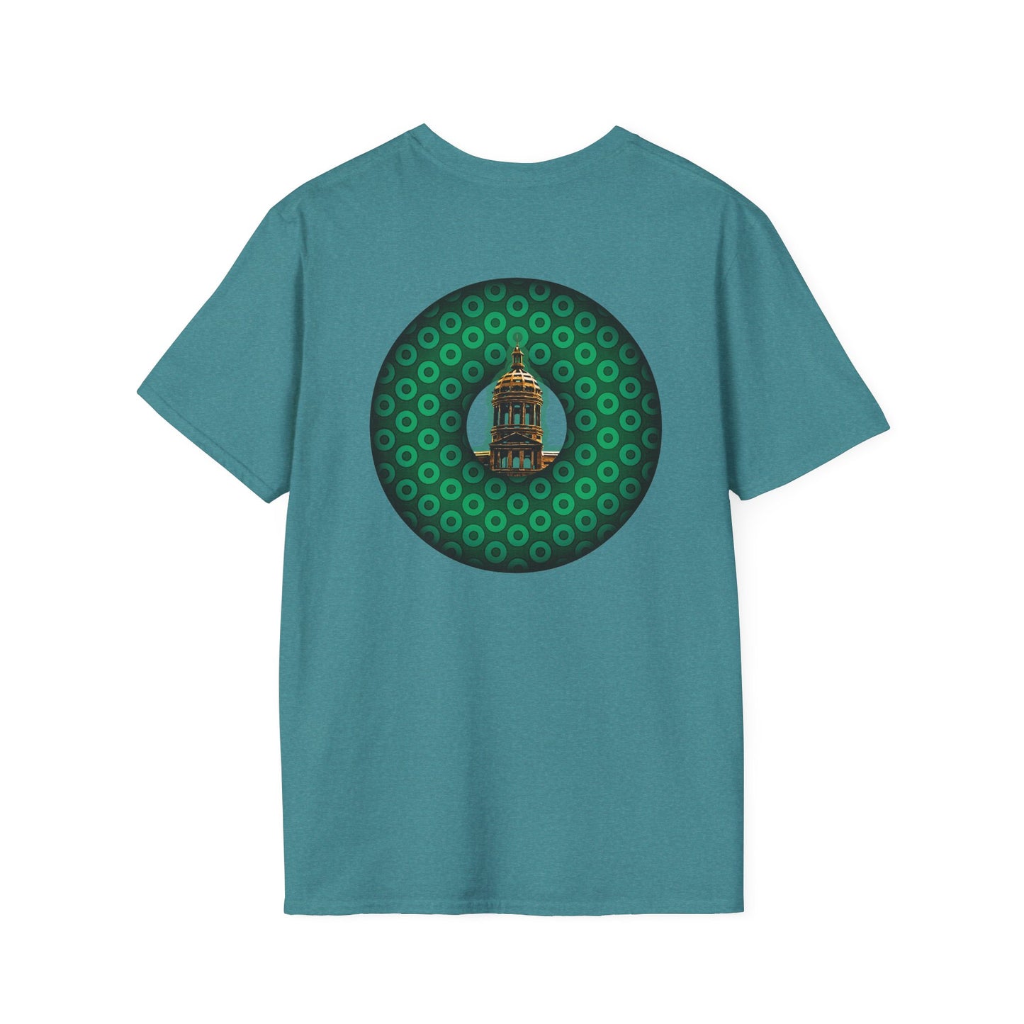 Classic Donut Tee - "Save Mondegreen City Hall Clock Tower" - paradox donut - series 1.0 - variant 2 - green donut