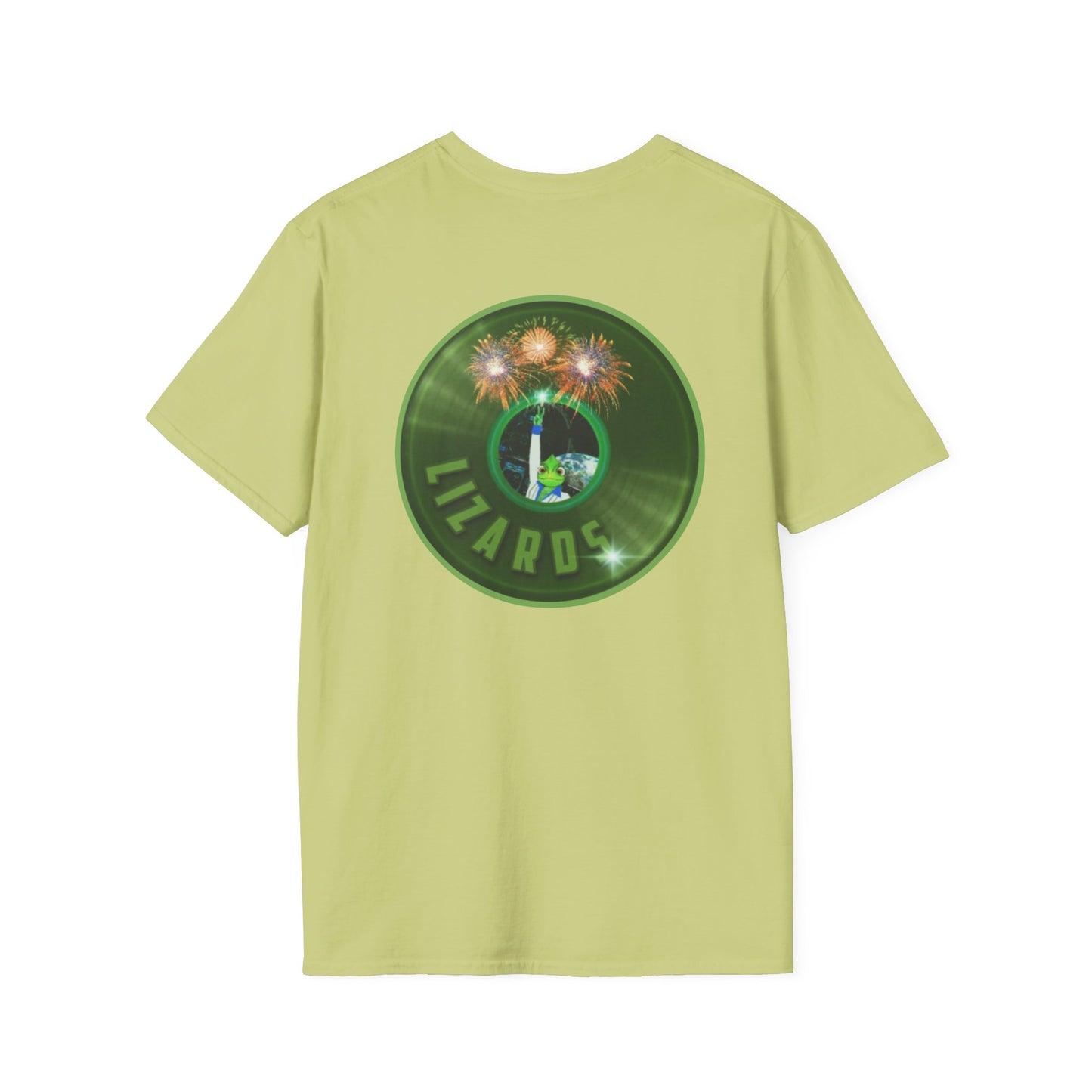 Classic Donut Tee - Unisex Soft-Style - "Rutherford's Staying Alive" - series 1.0 - variant 1 - green donut