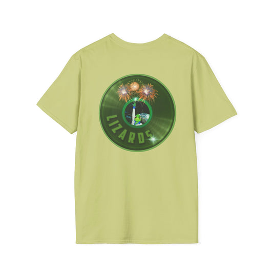 Classic Donut Tee - Unisex Soft-Style - "Rutherford's Staying Alive" - series 1.0 - variant 1 - green donut