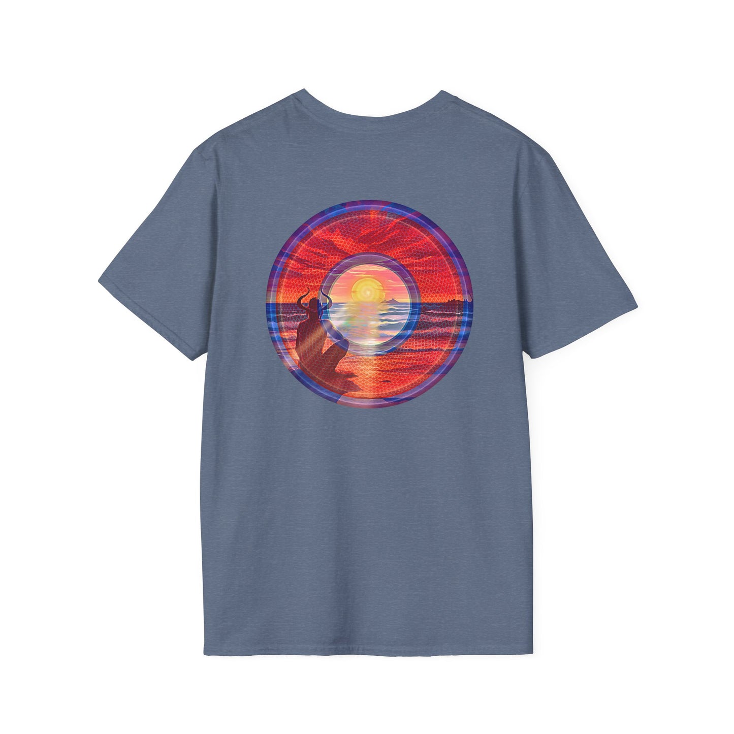 Classic Donut Tee - Unisex Soft-Style - "The Squirming Donut" - red picture donut