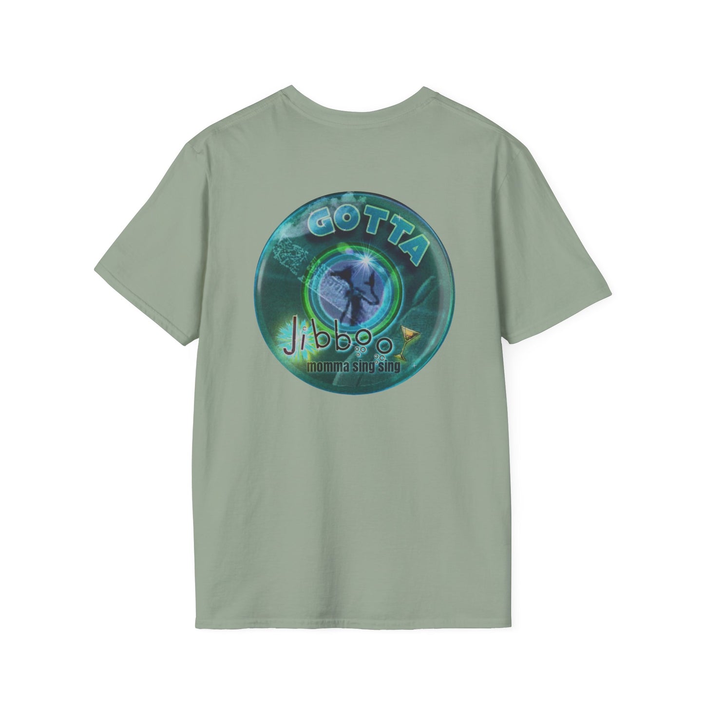 Classic Donut Tee - Unisex Soft-Style - "Momma just got out of Sing Sing" - dark teal donut