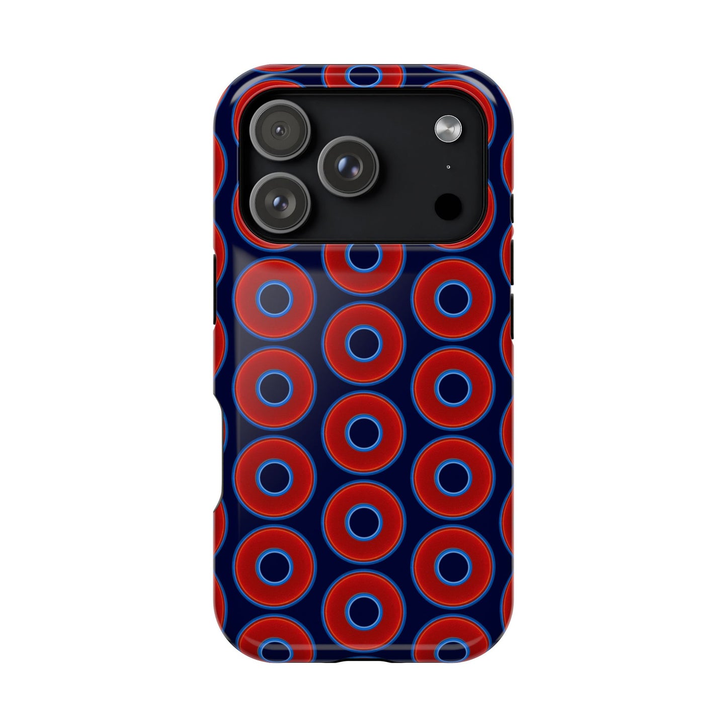 Copy of Magnetic Tough Donut Case - red vivid donut print w/midnight blue background