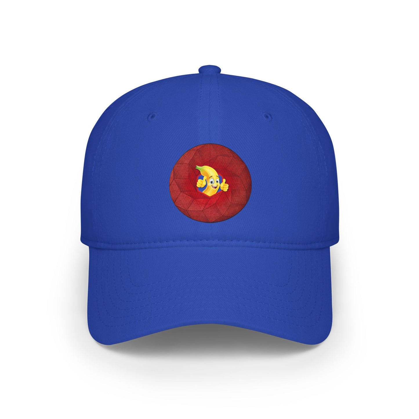 Lumpy Donut Baseball Cap - "This Donut Hat is Bananas" - variant 4 - cubed red donut w/