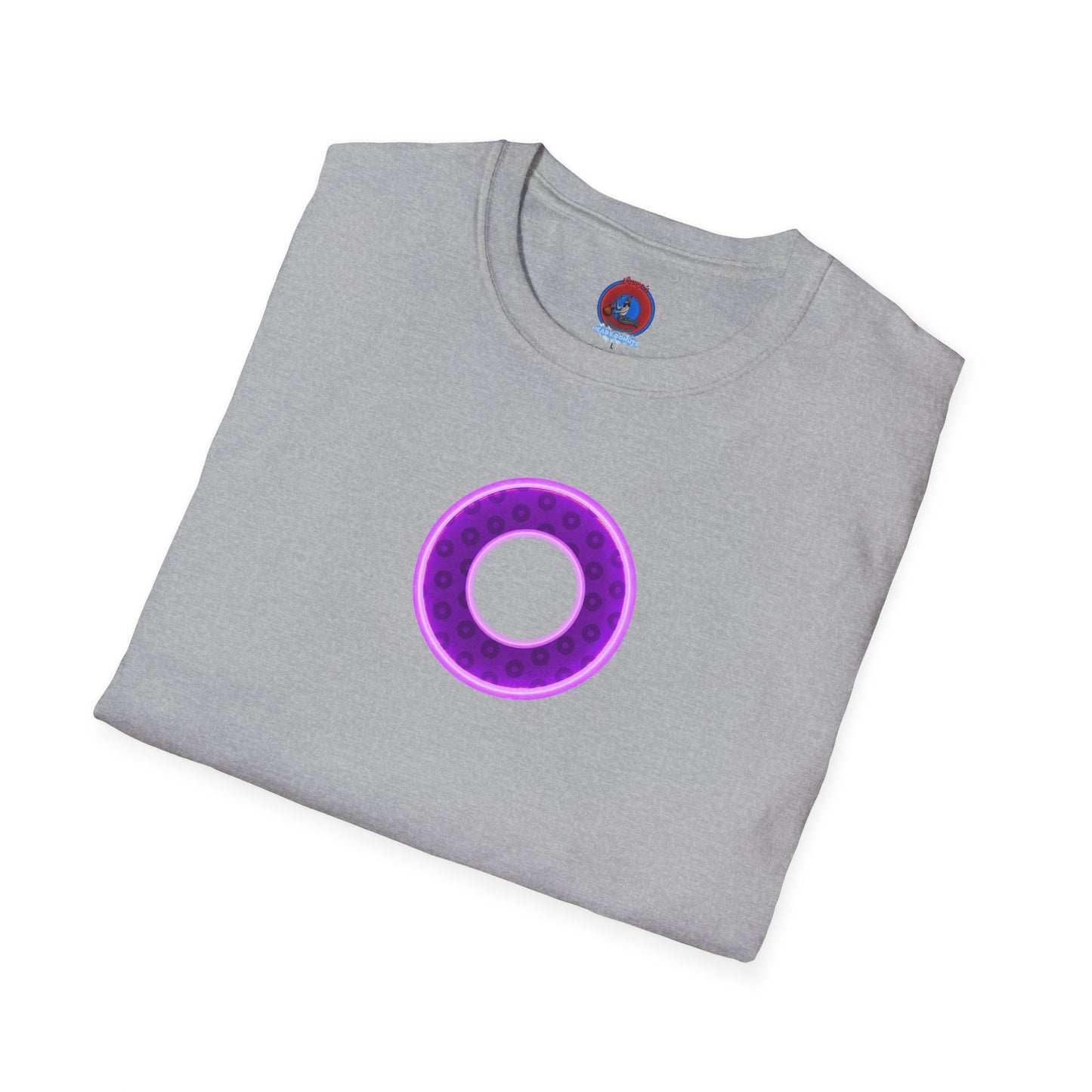 Plain Donuts/Unisex Soft-Style - "Plain Wide Mouthed Paradoxical Donuts" - dark purple/light purple donuts