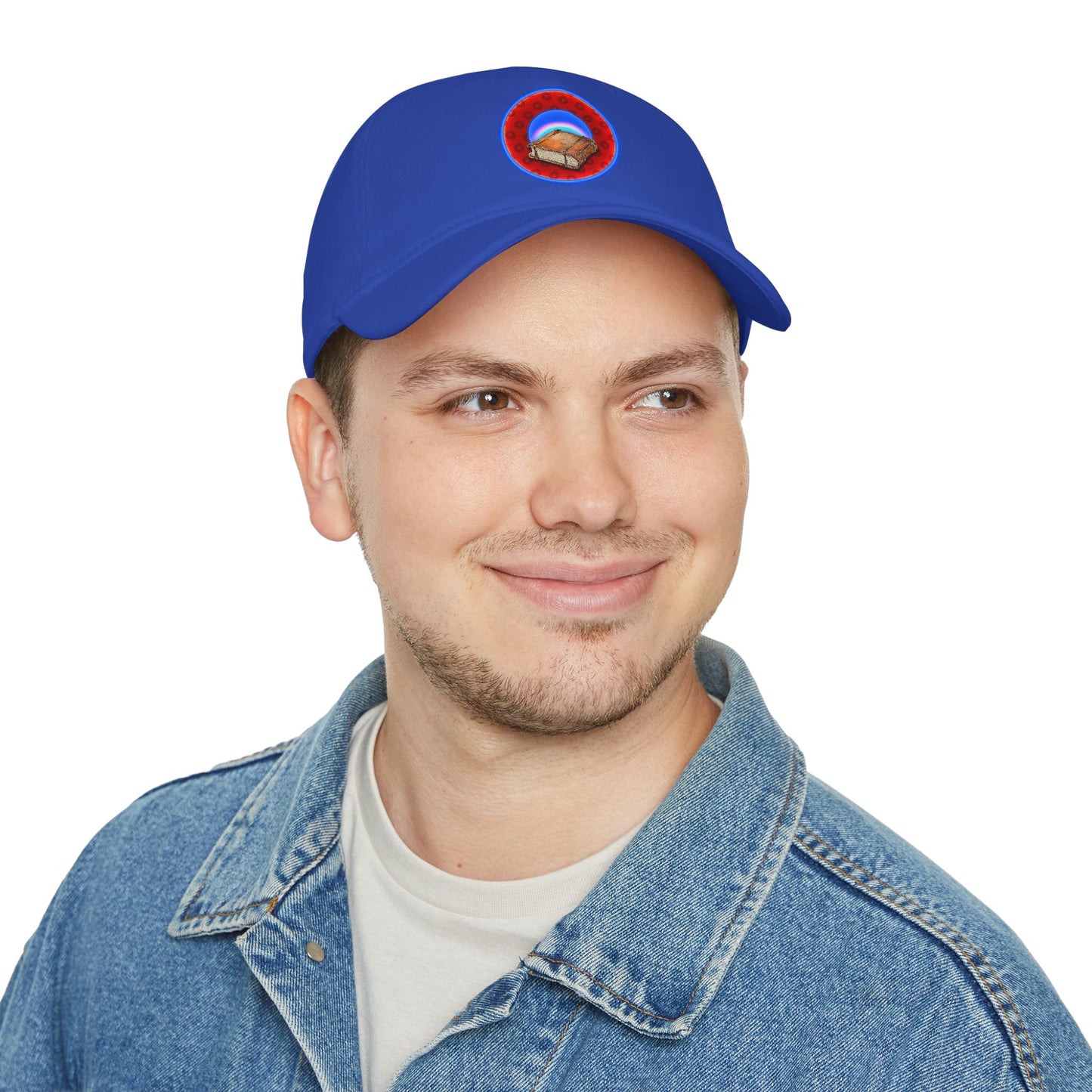Lumpy Donut Baseball Cap - "Read the F'ing Donut Cap" - paradoxical red/blue wide mouth donut w/