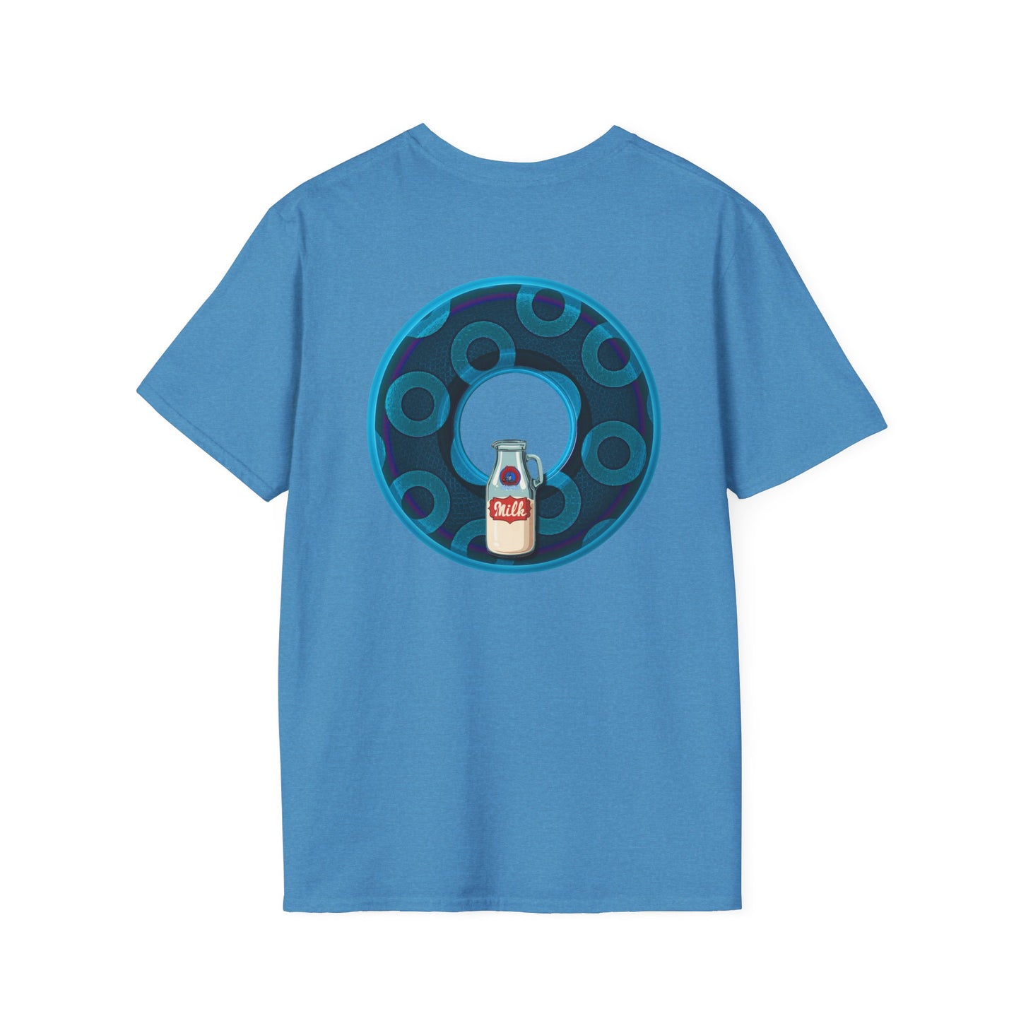 Classic Donut Tee - Unisex Soft-Style - "Wooked Cream - YEMSG Donut " - blue/teal rustic paradox donut - variant 7