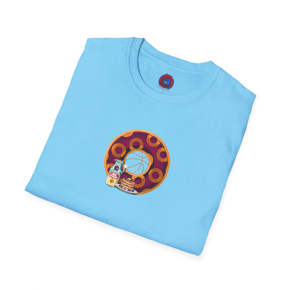 Classic Donut Tee - Unisex Soft-Style - "Princely Wooked Cream - YEMSG Donut " - burgundy/orange rustic paradox donut - variant 2
