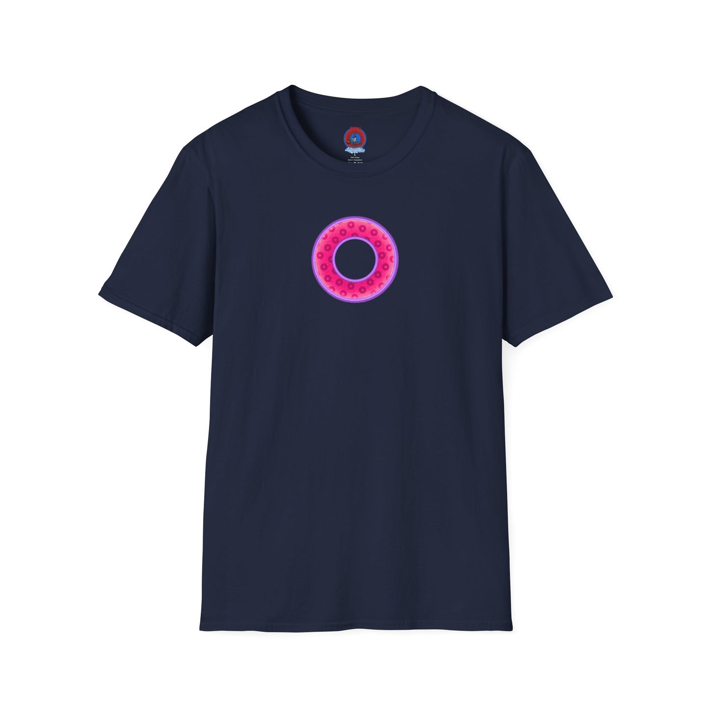 Plain Donuts/Unisex Soft-Style - "Plain Wide Mouthed Paradoxical Donuts" - magenta/light purple donuts