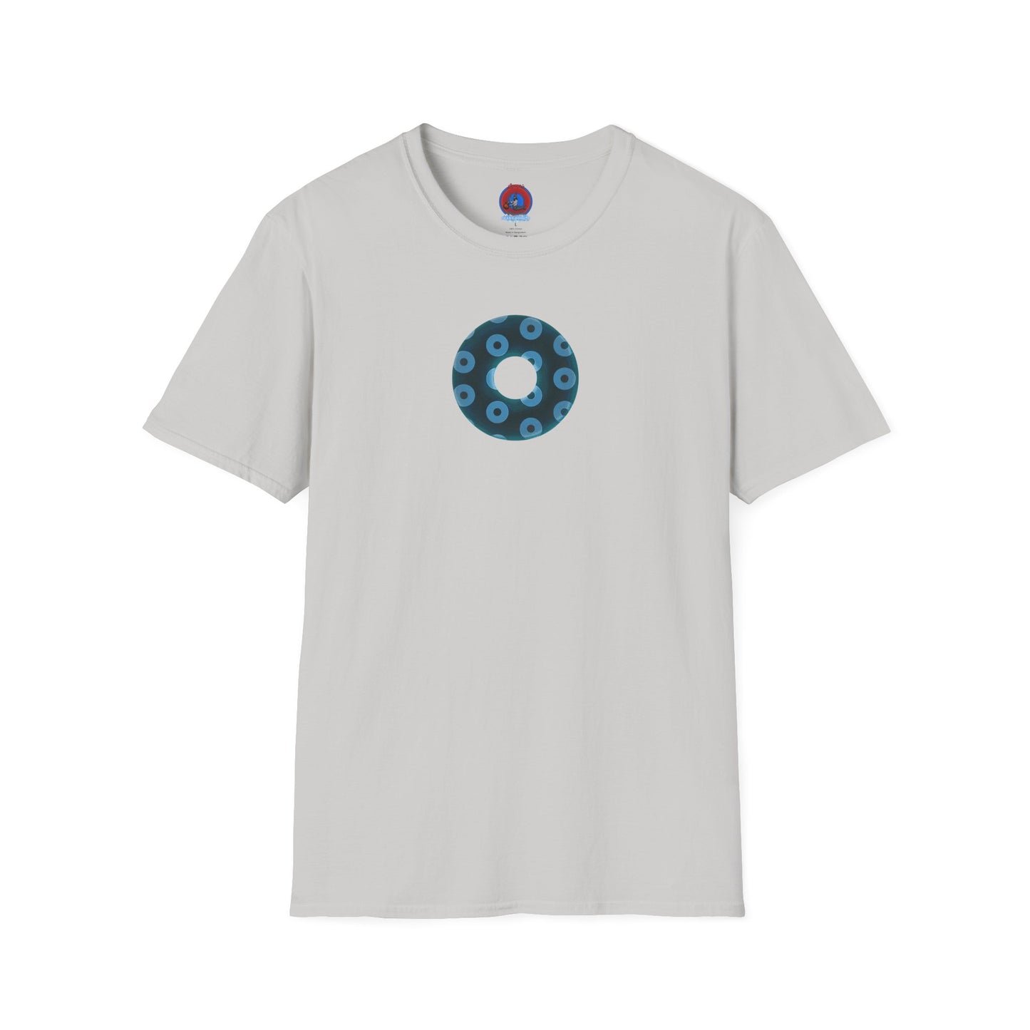 Plain Donuts/Unisex Soft-Style - "Plain Blimpy Paradoxical Donuts" - dark teal/light blue donuts