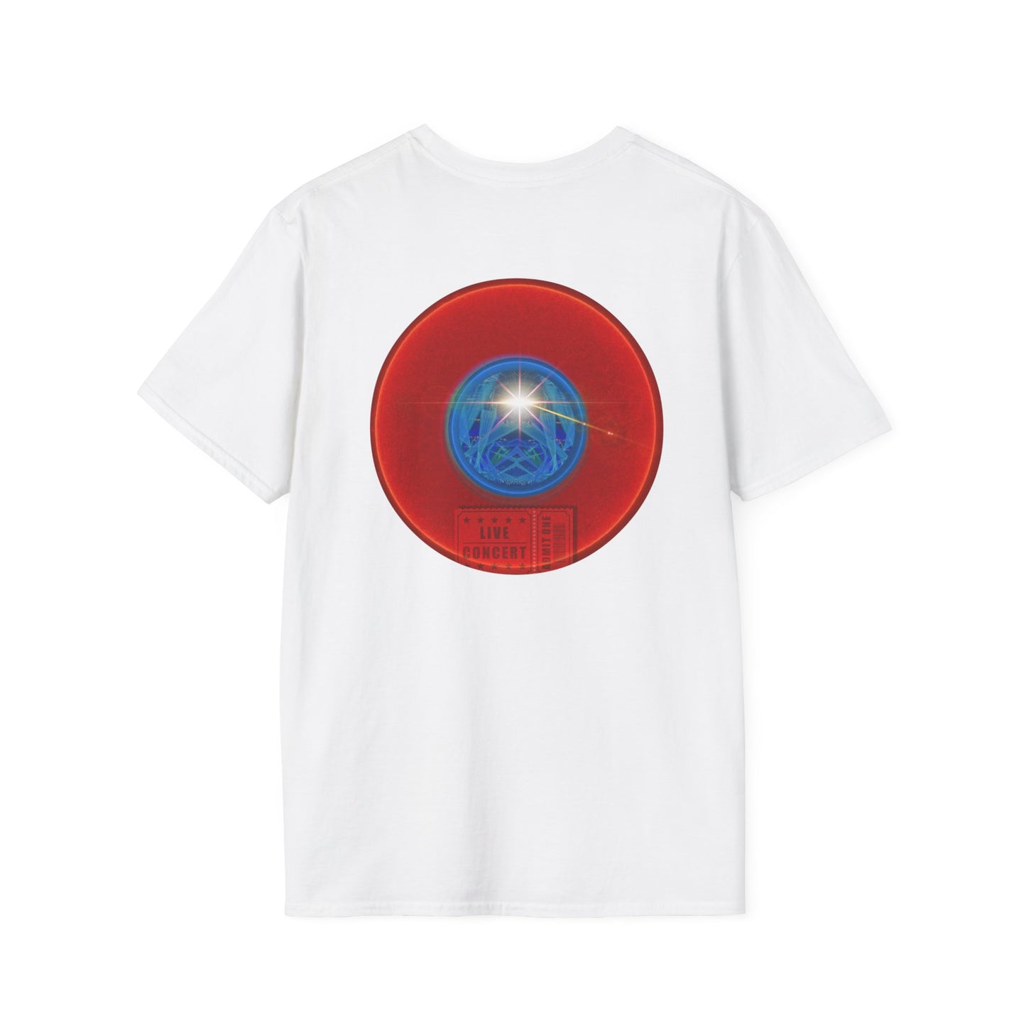 Classic Donut Tee - Unisex Soft-Style - "Golgi Donuts" - vivid red donut - variant 1