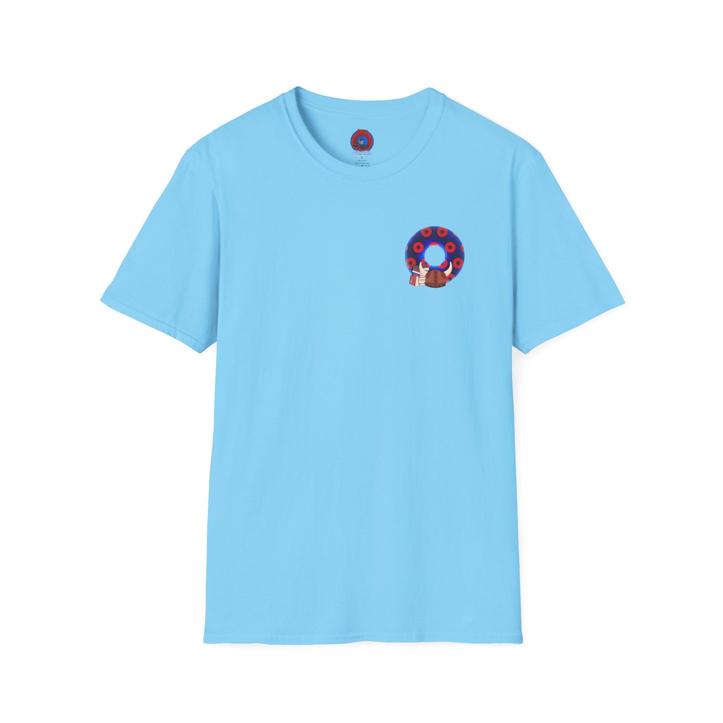 Classic Donut Tee - Unisex Soft-Style - "El Fuego Donut" - paradoxical blue/red donut