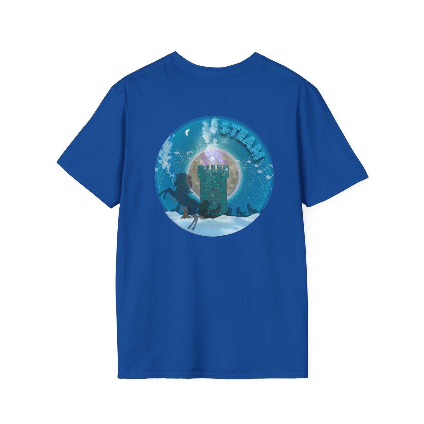 Classic Donut Tee - Unisex Soft-Style - "Steaming Fresh Donuts" - series 1.0  - blue donut