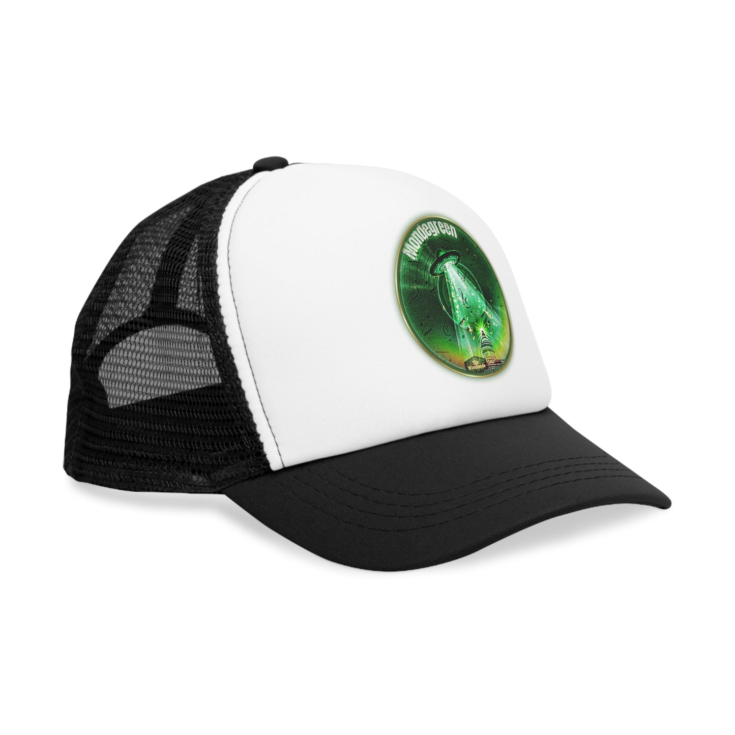 Lumpy Trucker Hat - "The Dover Donut Abduction Story" - variant 2 - green donut