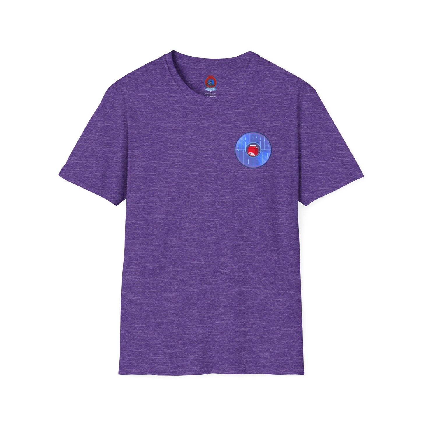 Classic Donut Tee - Unisex Soft-Style - "Harry Left His Shirt" - series 1.0  - variant 3 - purple/blue donut