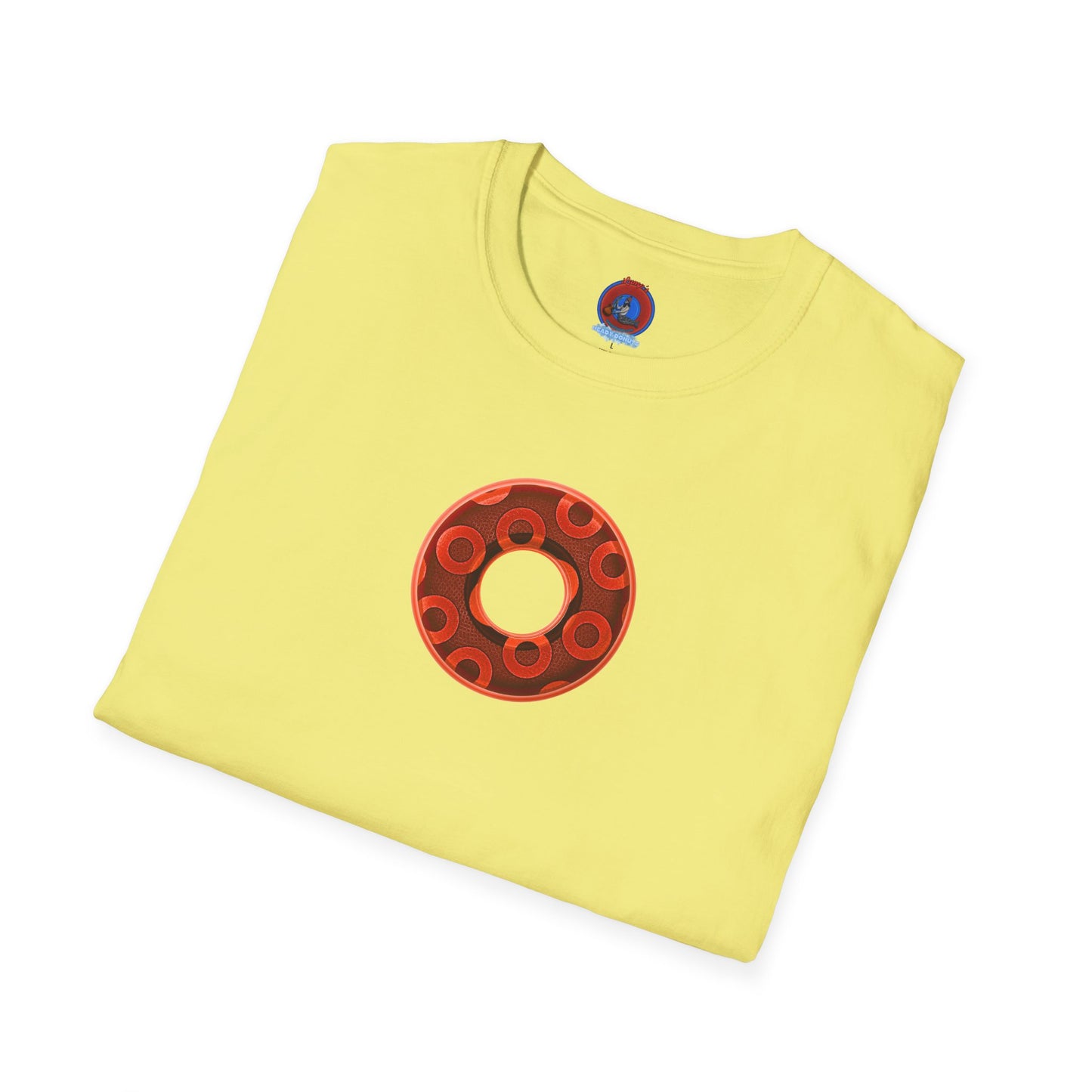 Plain Donuts/Unisex Soft-Style - "Plain Rustic Paradoxical Donuts" - red/dark red donuts