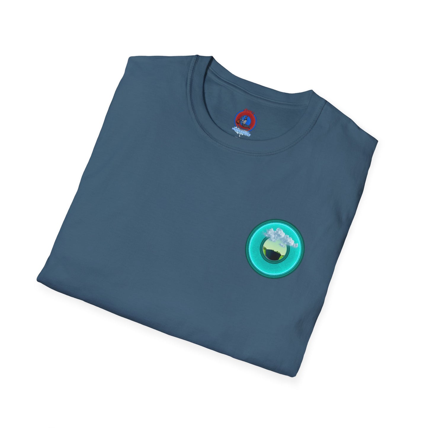 Classic Donut Tee - Unisex Soft-Style - "Got Rhombus?" - series 1.0  - variant 1 - turquoise/teal donut