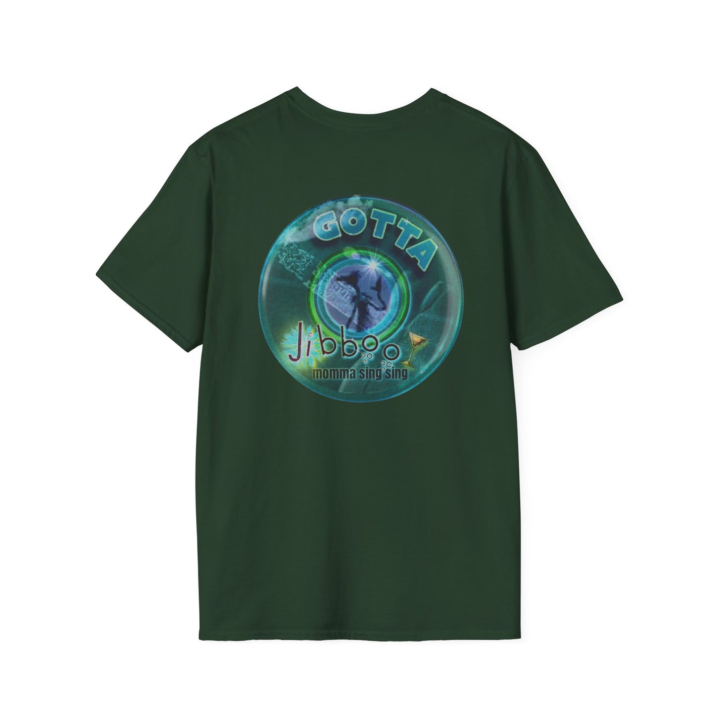 Classic Donut Tee - Unisex Soft-Style - "Momma just got out of Sing Sing" - dark teal donut