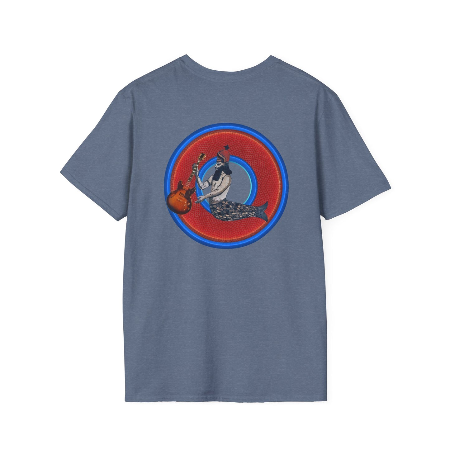 Classic Donut Tee - Unisex Soft-Style - "Doggone Dagon Donut - the Original Fish Head" - series 1.0  - red/blue donut