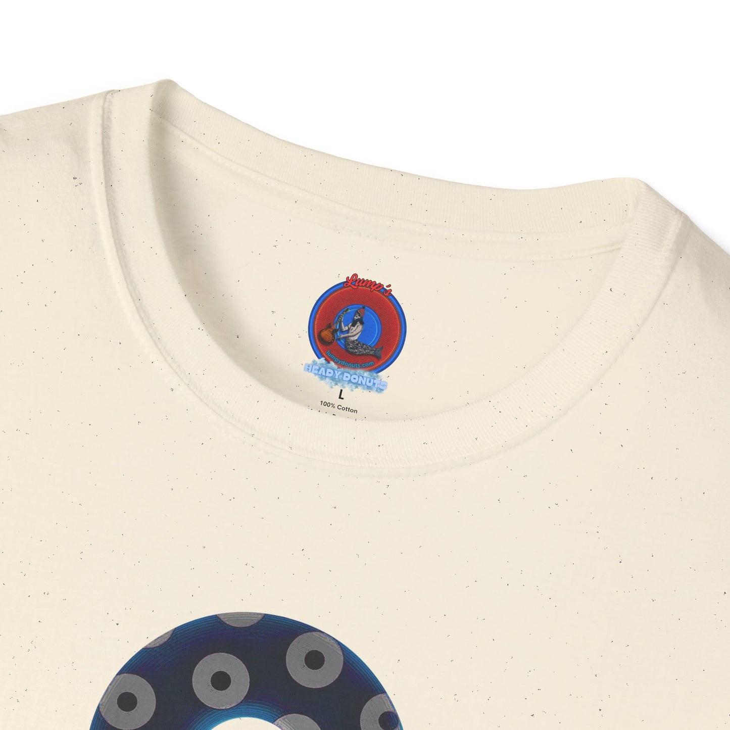 Plain Donuts/Unisex Soft-Style - "Plain Blimpy Paradoxical Donuts" - dark blue/off-white donuts