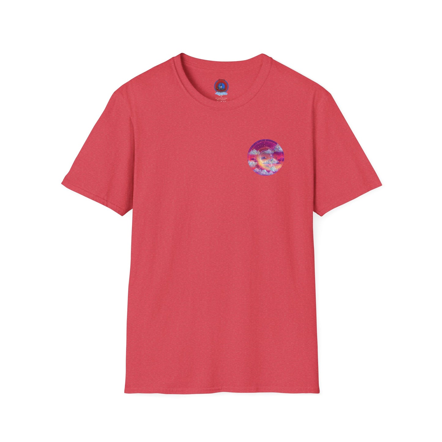 Classic Donut Tee - Unisex Soft-Style - "Conjurers of Donuts" - series 1.0  - magenta/purple donut
