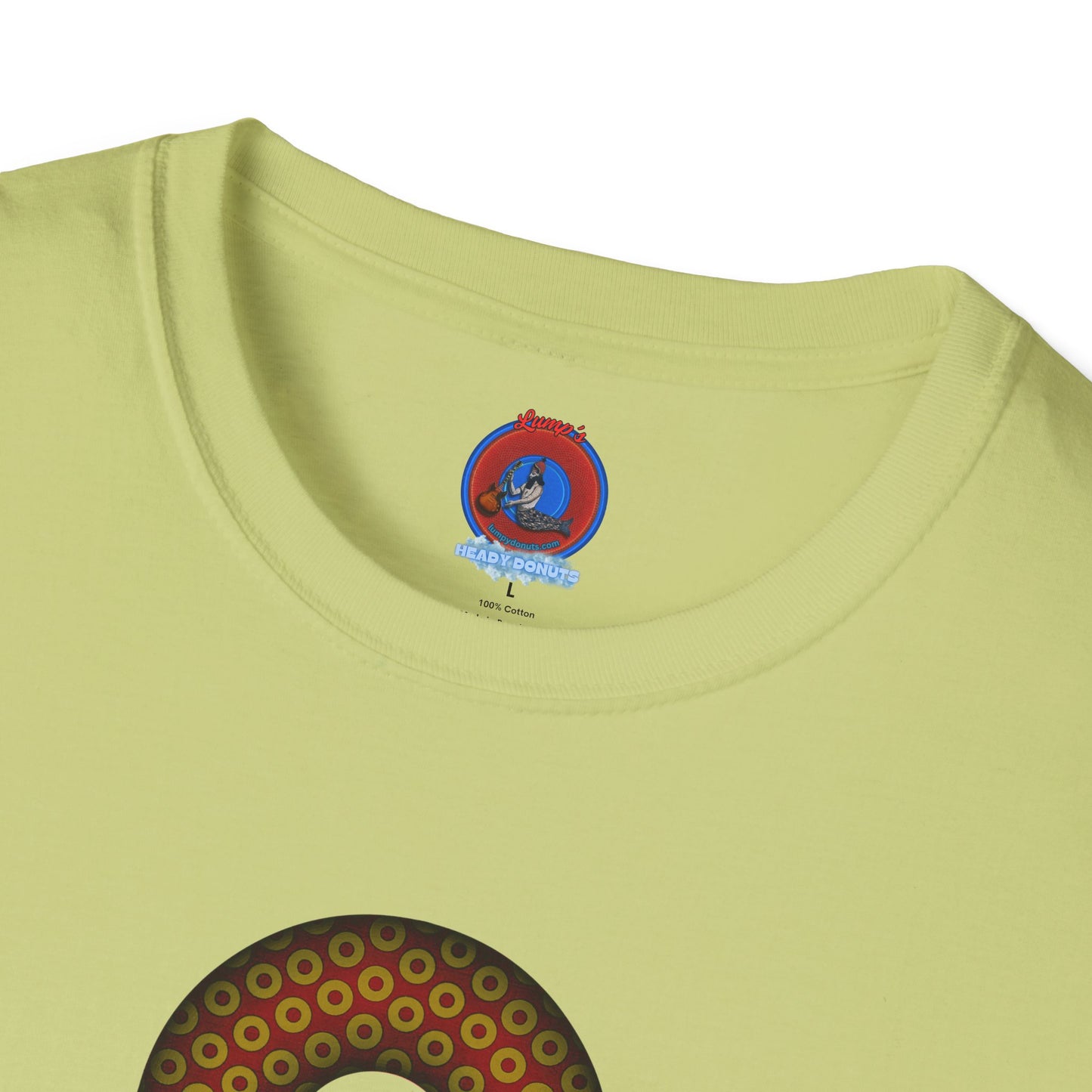 Plain Donuts/Unisex Soft-Style - "Plain Paradoxical Grided Donuts" - gold/burgundy donuts