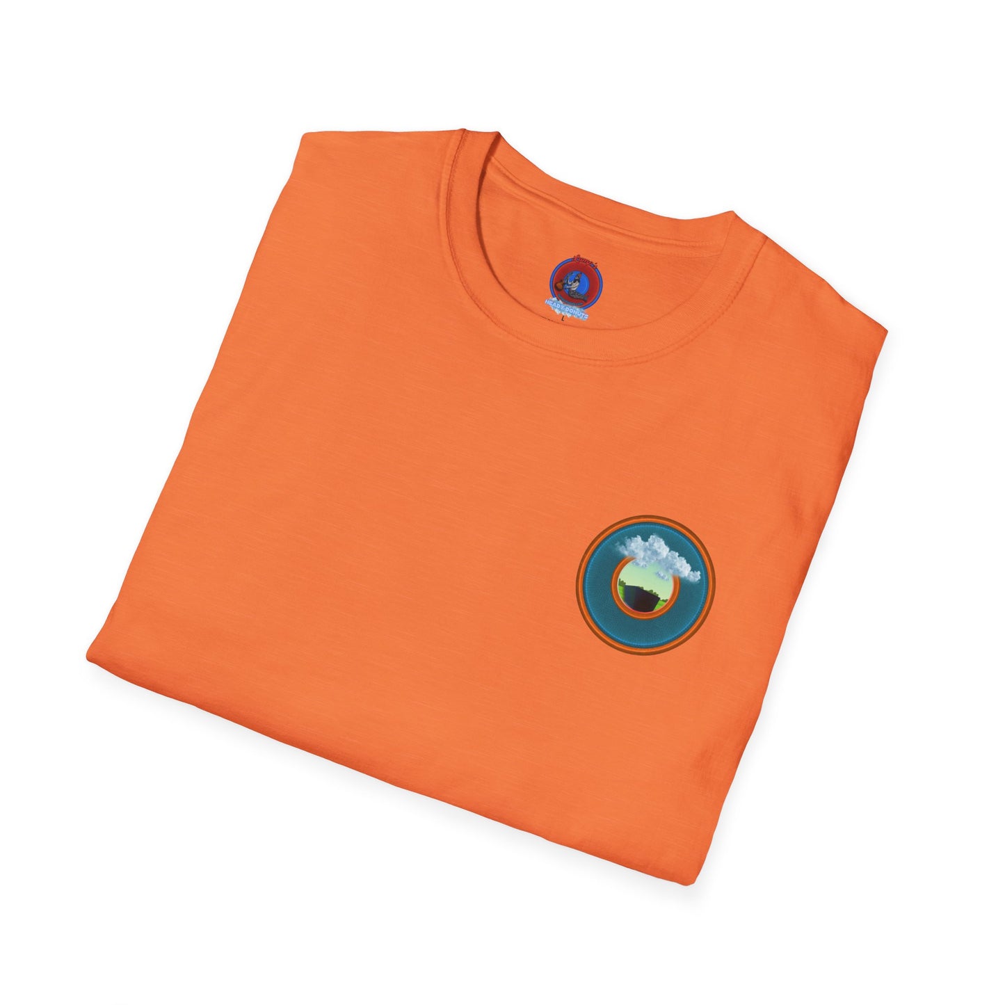 Classic Donut Tee - Unisex Soft-Style - "Got Rhombus?" - series 1.0  - variant 3 - aquamarine/orange donut