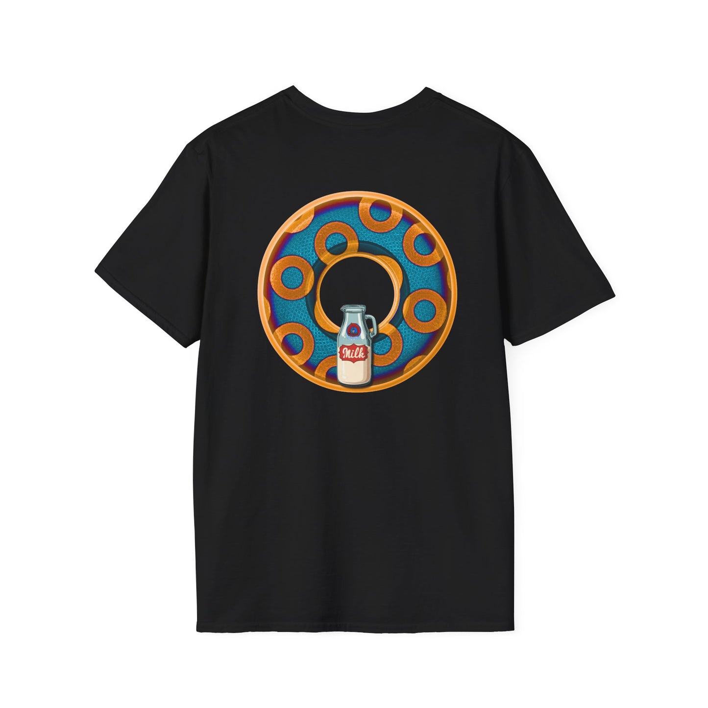 Classic Donut Tee - Unisex Soft-Style - "Wooked Cream - YEMSG Donut " -purple/red rustic paradox donut - variant 4
