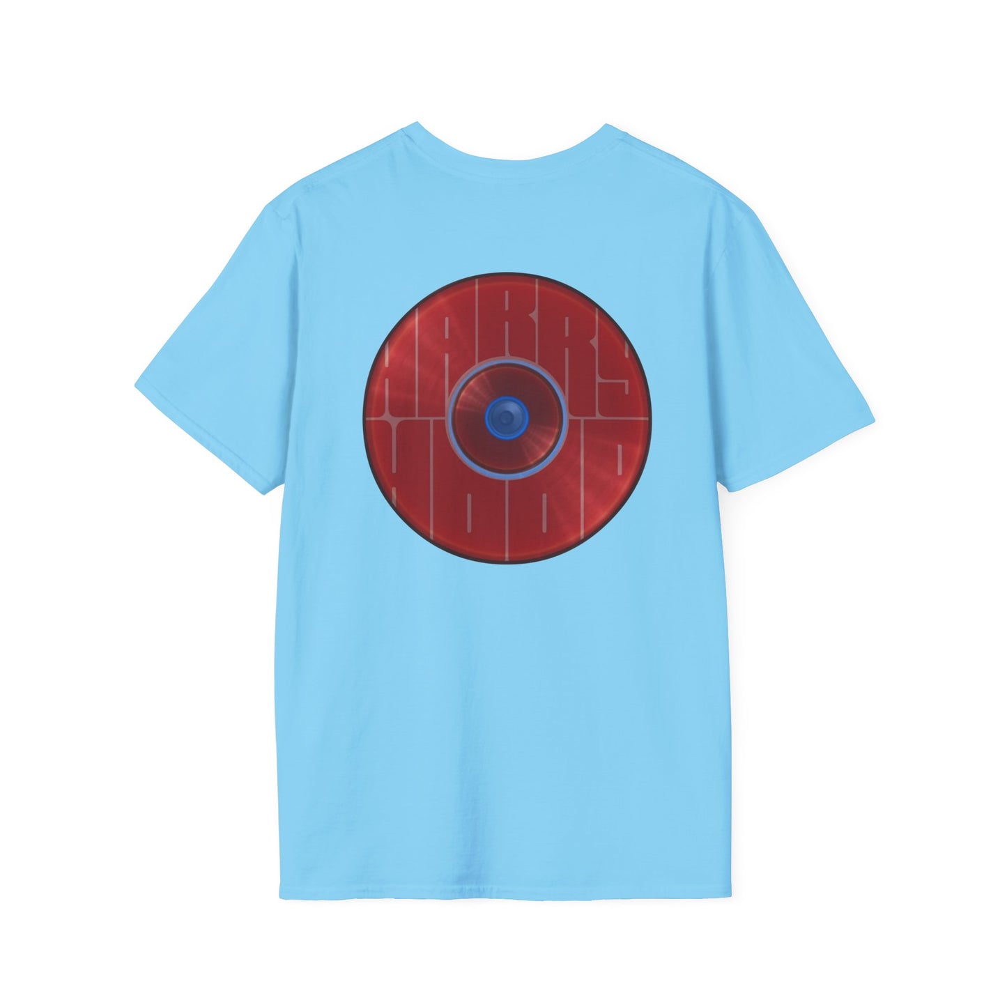 Classic Donut Tee - Unisex Soft-Style - "Harry's Hoodlum Donut" - series 1.0  - variant 2 - lights off/red donut(s)