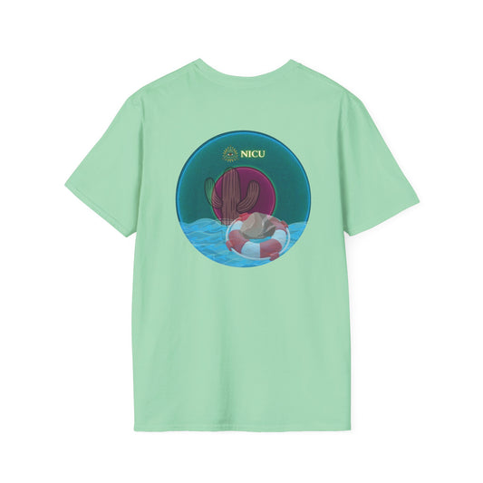 Classic Donut Tee - Unisex Soft-Style - "Masonic Donut of Rites" - series 1.0  - vivid dark teal donut