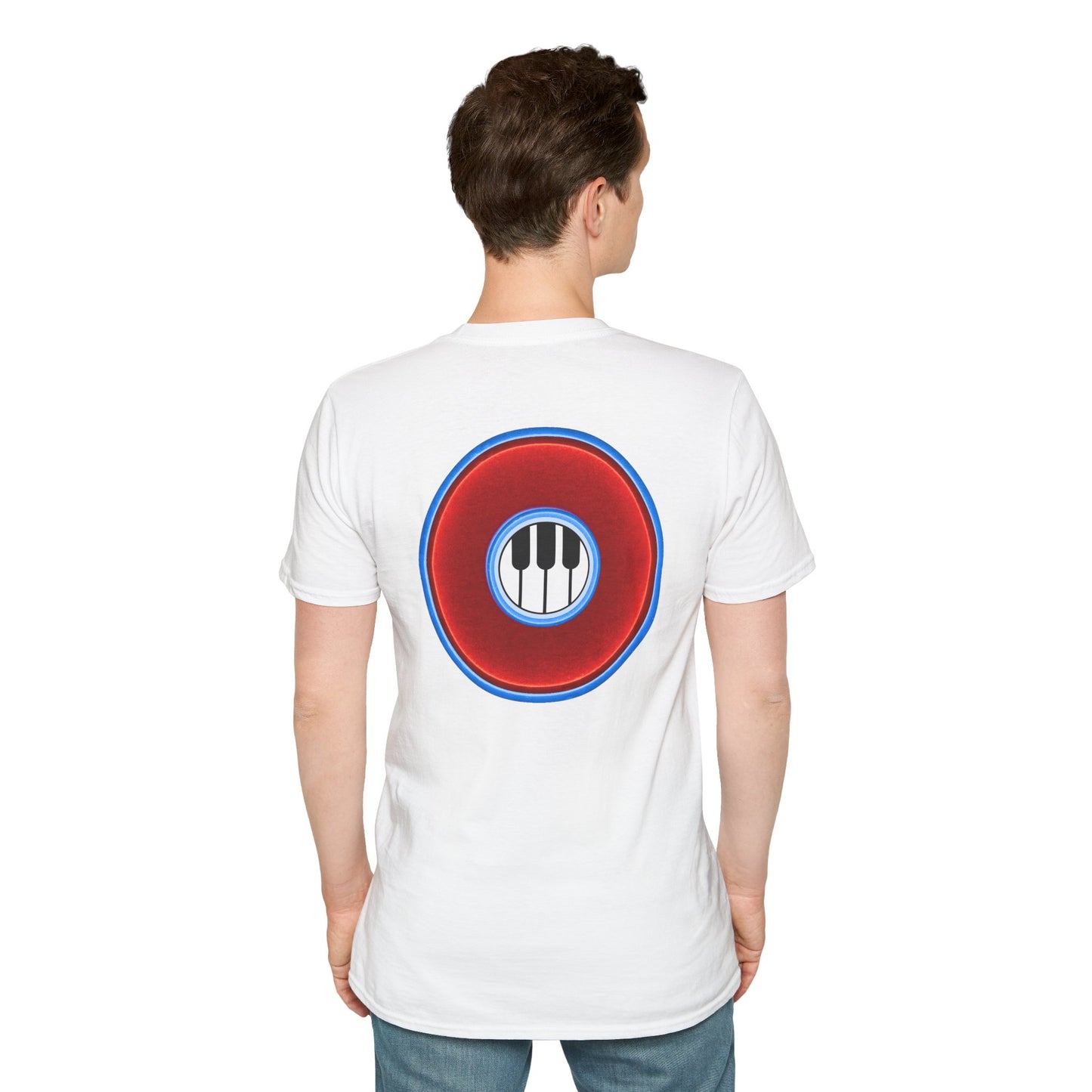 Classic Donut Tee - Unisex Soft-Style - "Rage Side Donut" - vivid red donut - variant 1