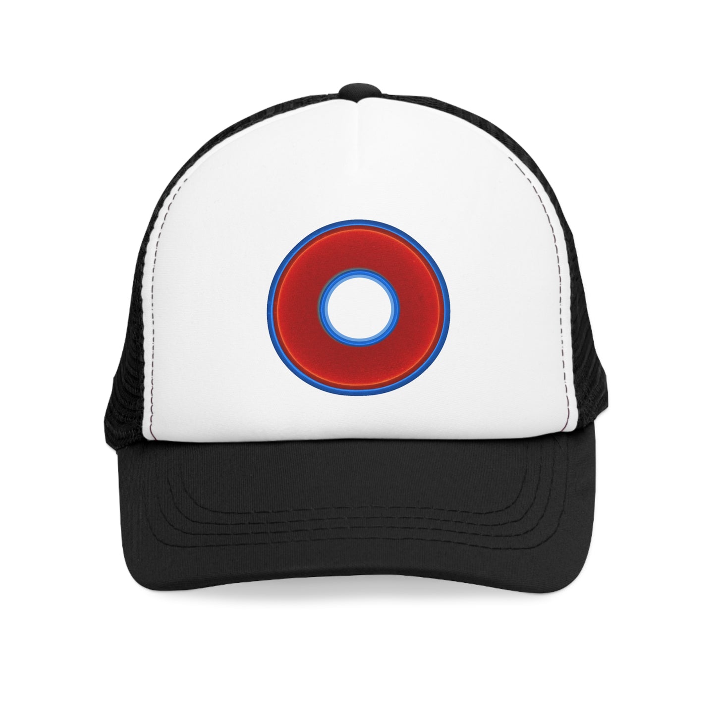 Lumpy Trucker Hat - "The Lumpy Donut - plain" - red donut
