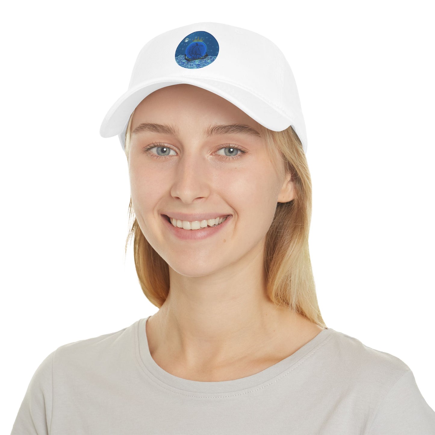 Lumpy Donut Baseball Cap - "The Official Donut of the Prince" - blue vivid donut w/